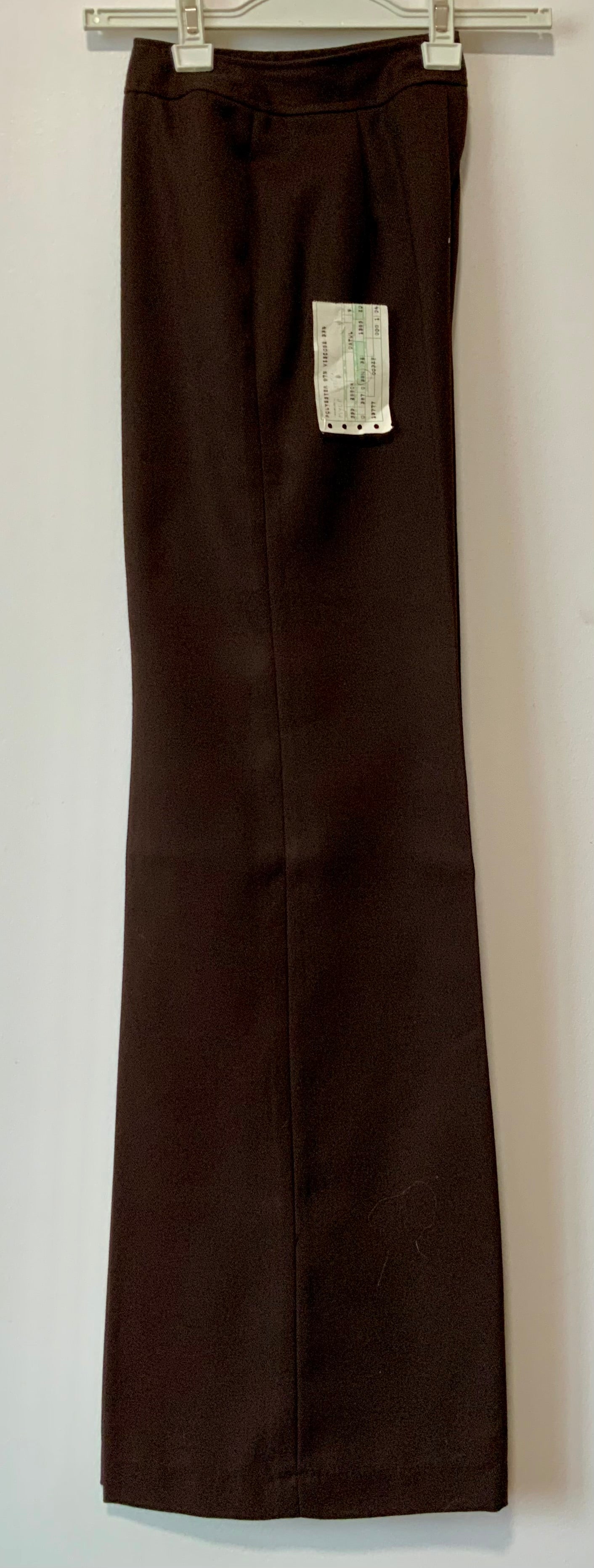 Pantalon Pattes d’elephant Flare Chocolat Vintage Tergal 1970 Deadstock
