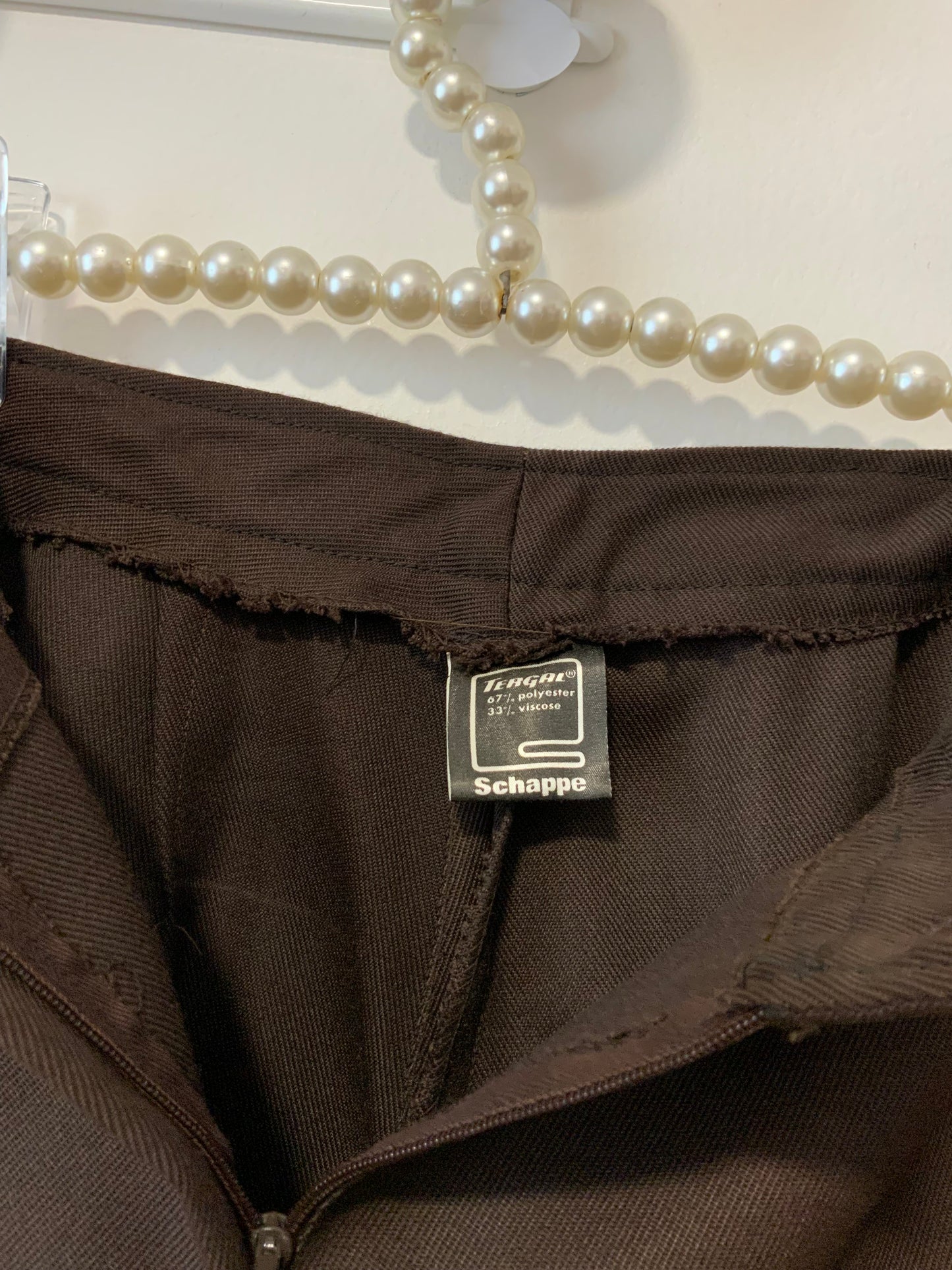 Pantalon Pattes d’elephant Flare Chocolat Vintage Tergal 1970 Deadstock