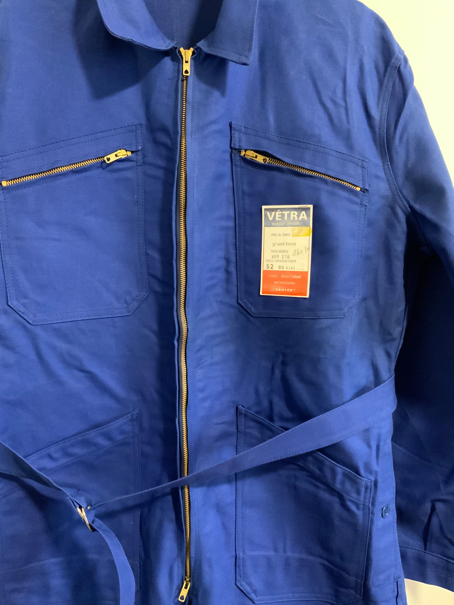 Combinaison Bleu de travail Neuve Deadstock 1970/80 Avec Ceinture