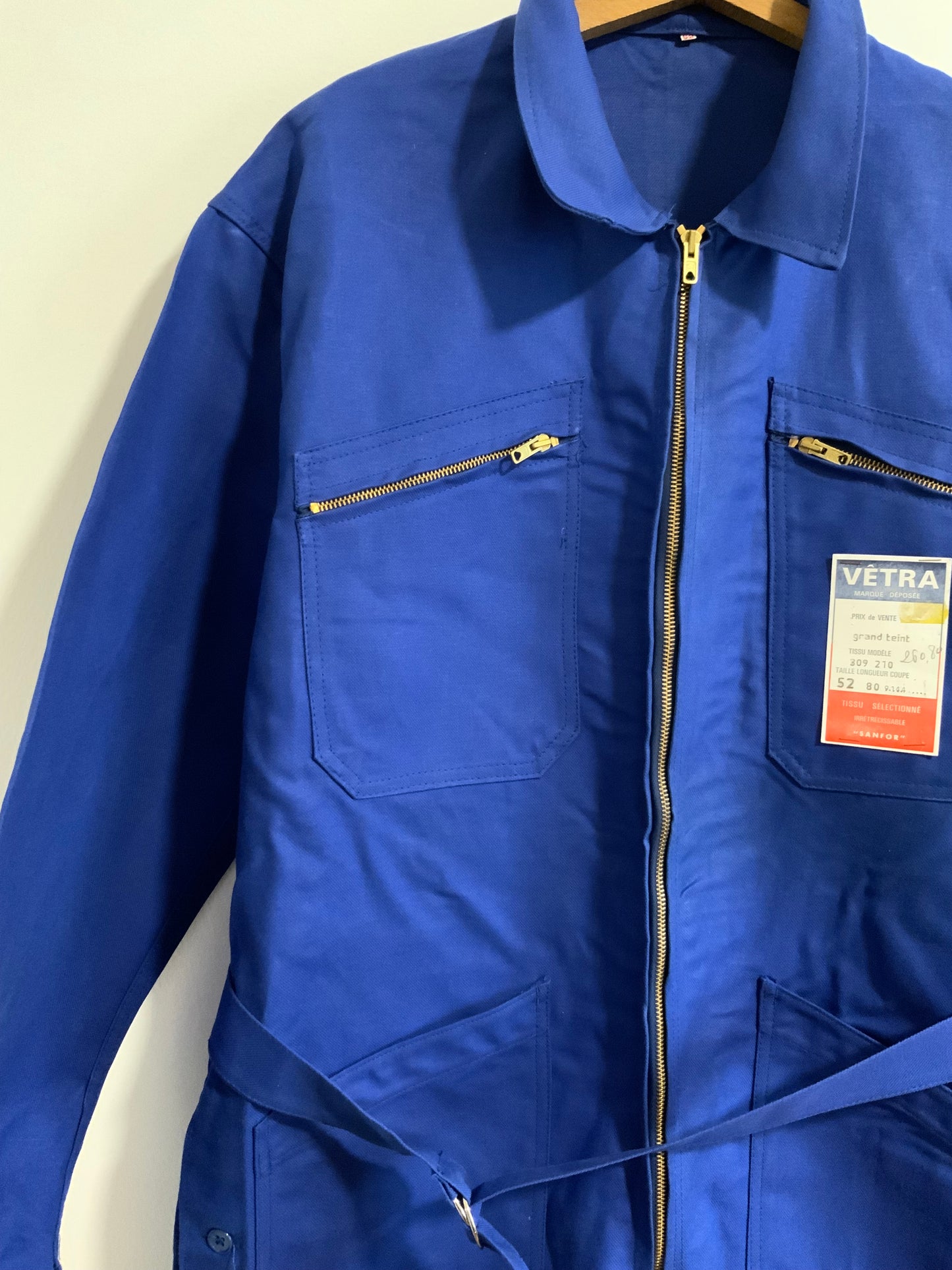 Combinaison Bleu de travail Neuve Deadstock 1970/80 Avec Ceinture
