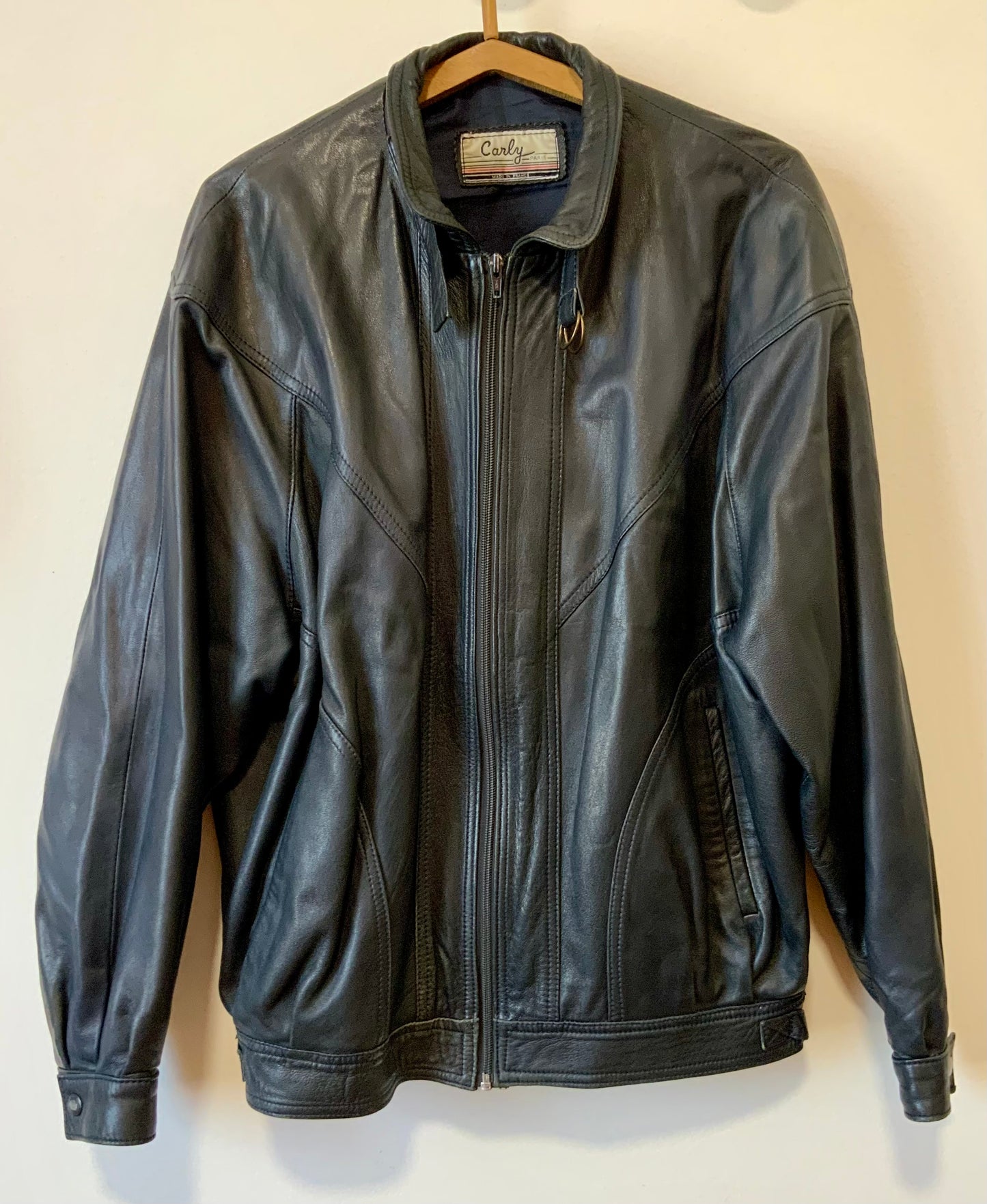Blouson Cuir Vintage Luxe Carly Paris Made in France 1970/80