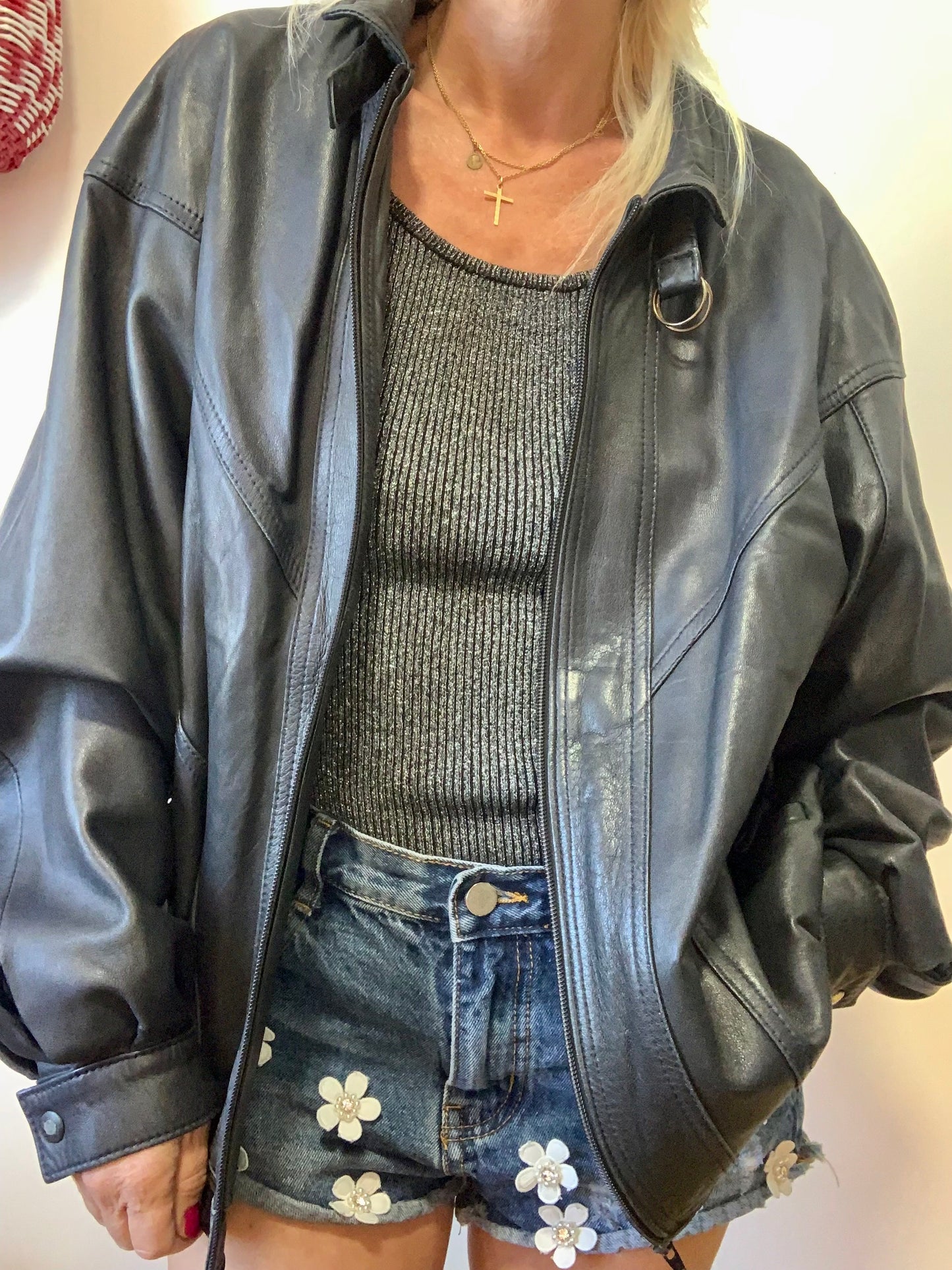 Blouson Cuir Vintage Luxe Carly Paris Made in France 1970/80