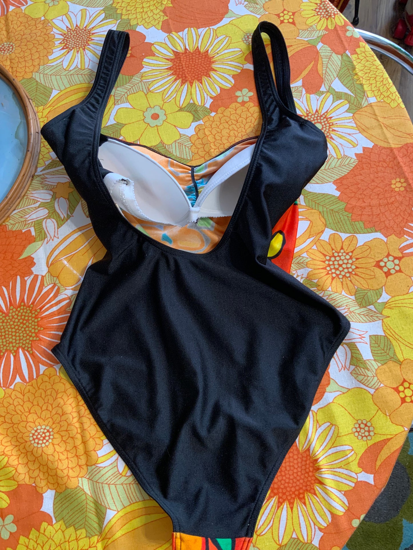 Maillot de bain 1 pièce à fleurs Vintage 1990