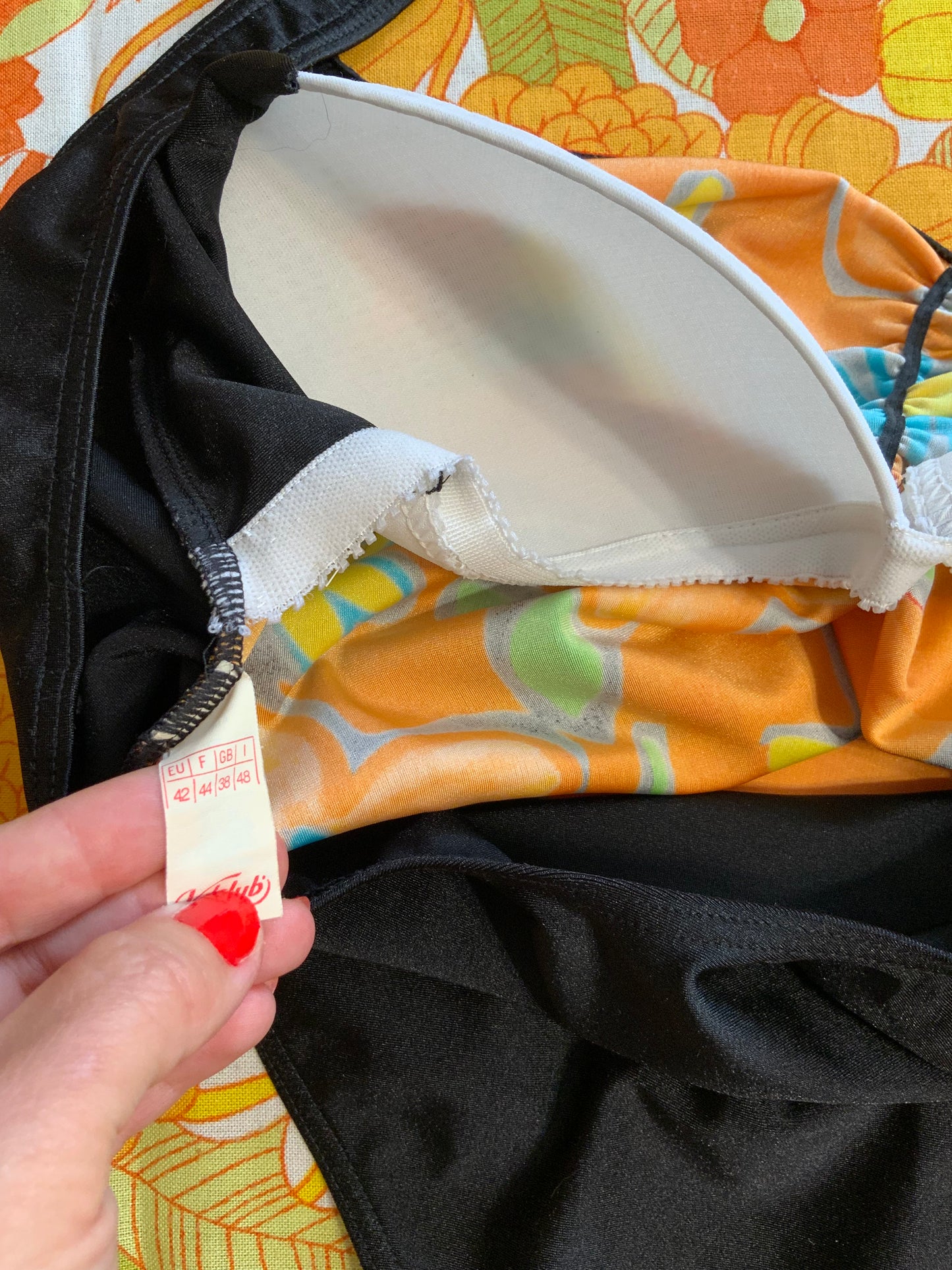 Maillot de bain 1 pièce à fleurs Vintage 1990