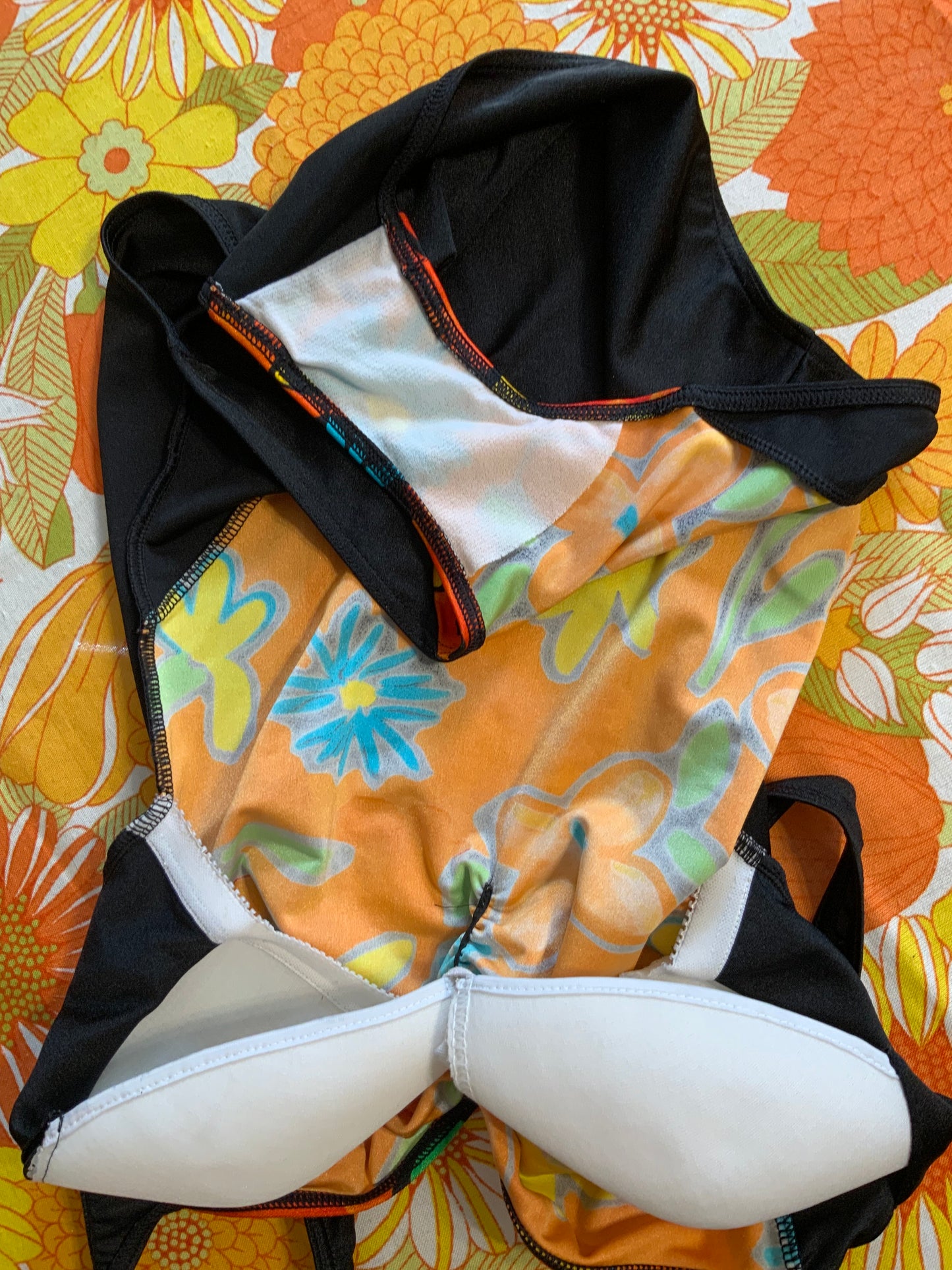Maillot de bain 1 pièce à fleurs Vintage 1990