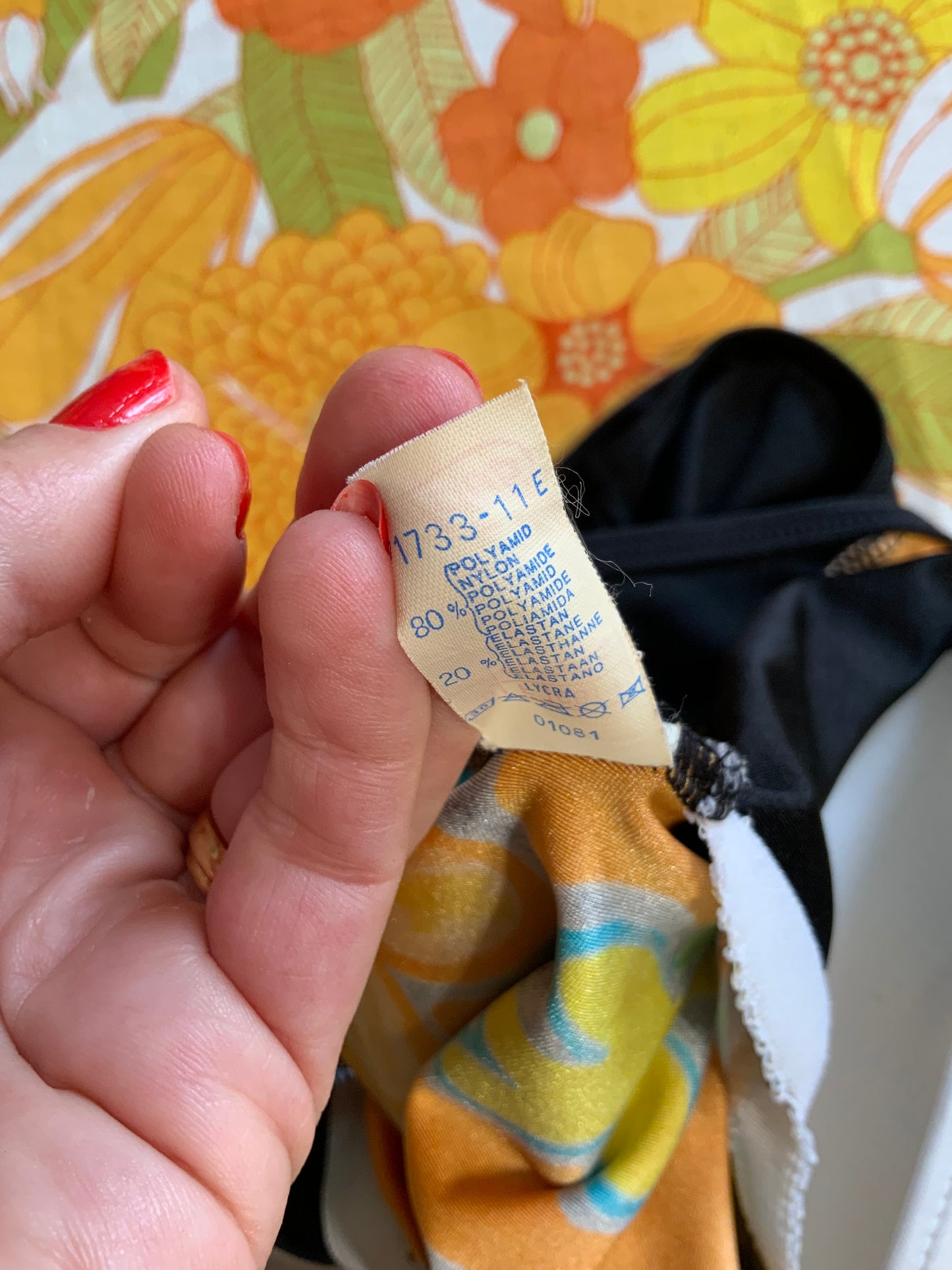 Maillot de bain 1 pièce à fleurs Vintage 1990