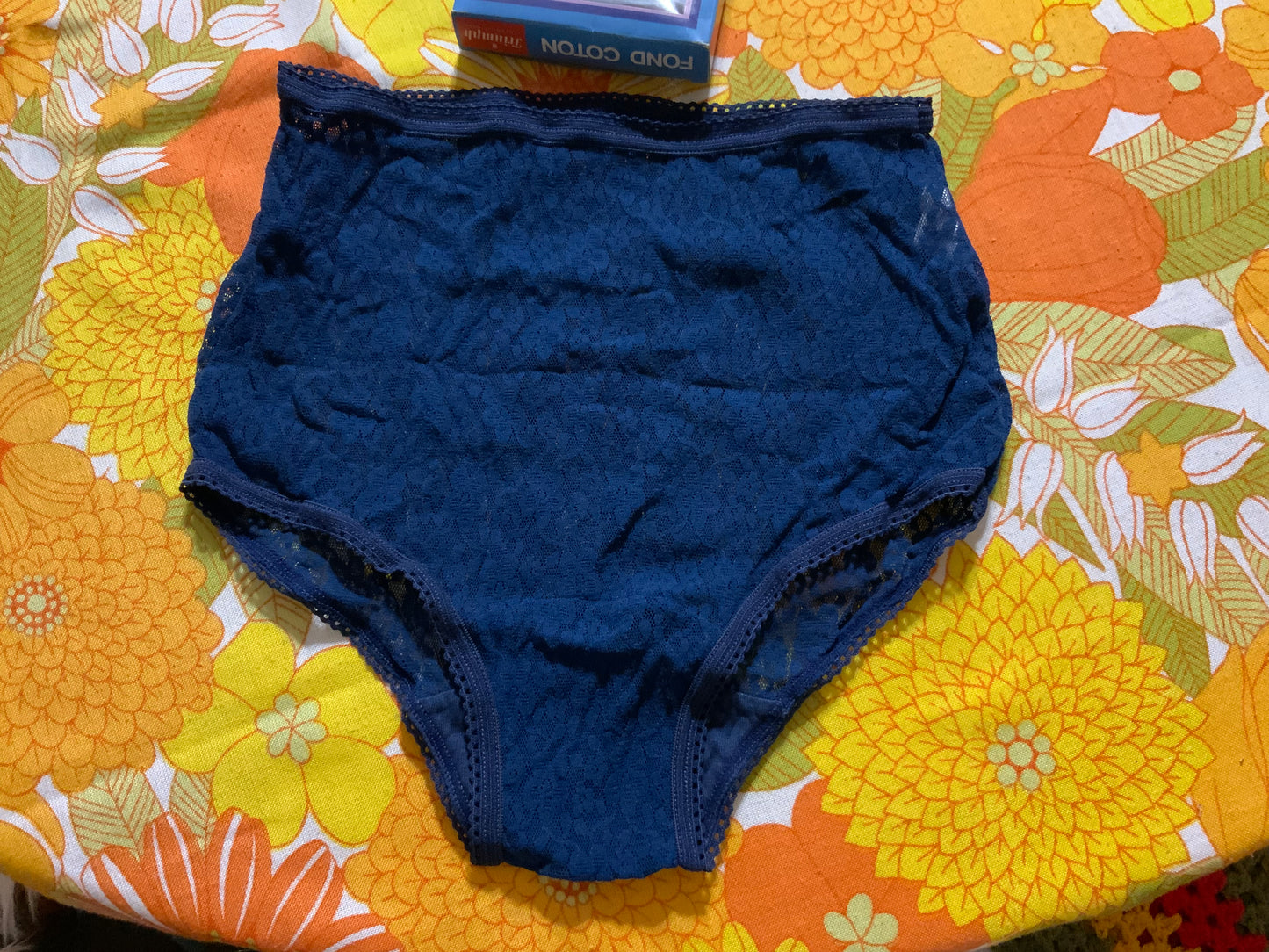 Culotte Neuve Deadstock 1970 Triumph Dentelle Fleurs Modele Claudine