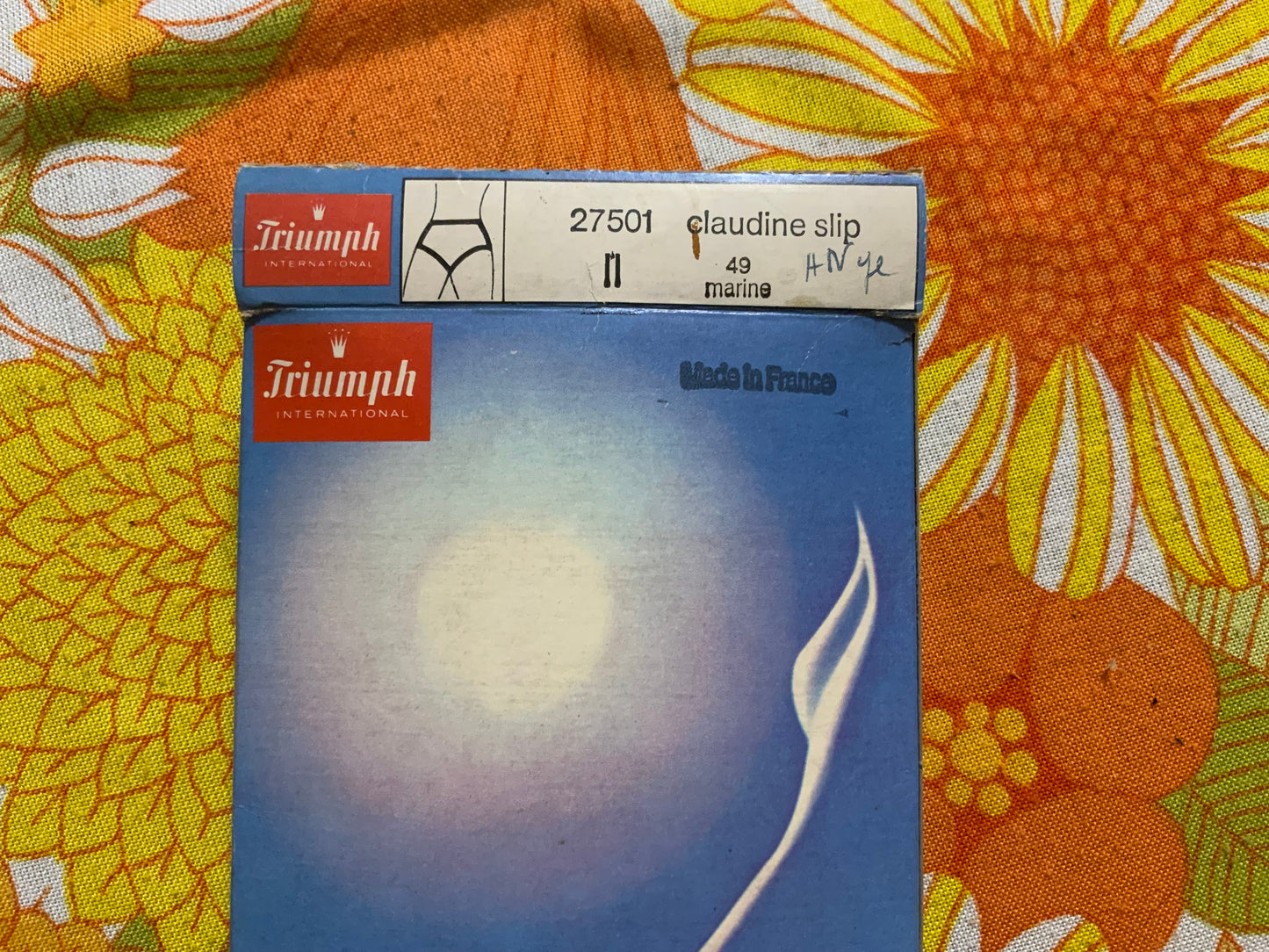 Culotte Neuve Deadstock 1970 Triumph Dentelle Fleurs Modele Claudine