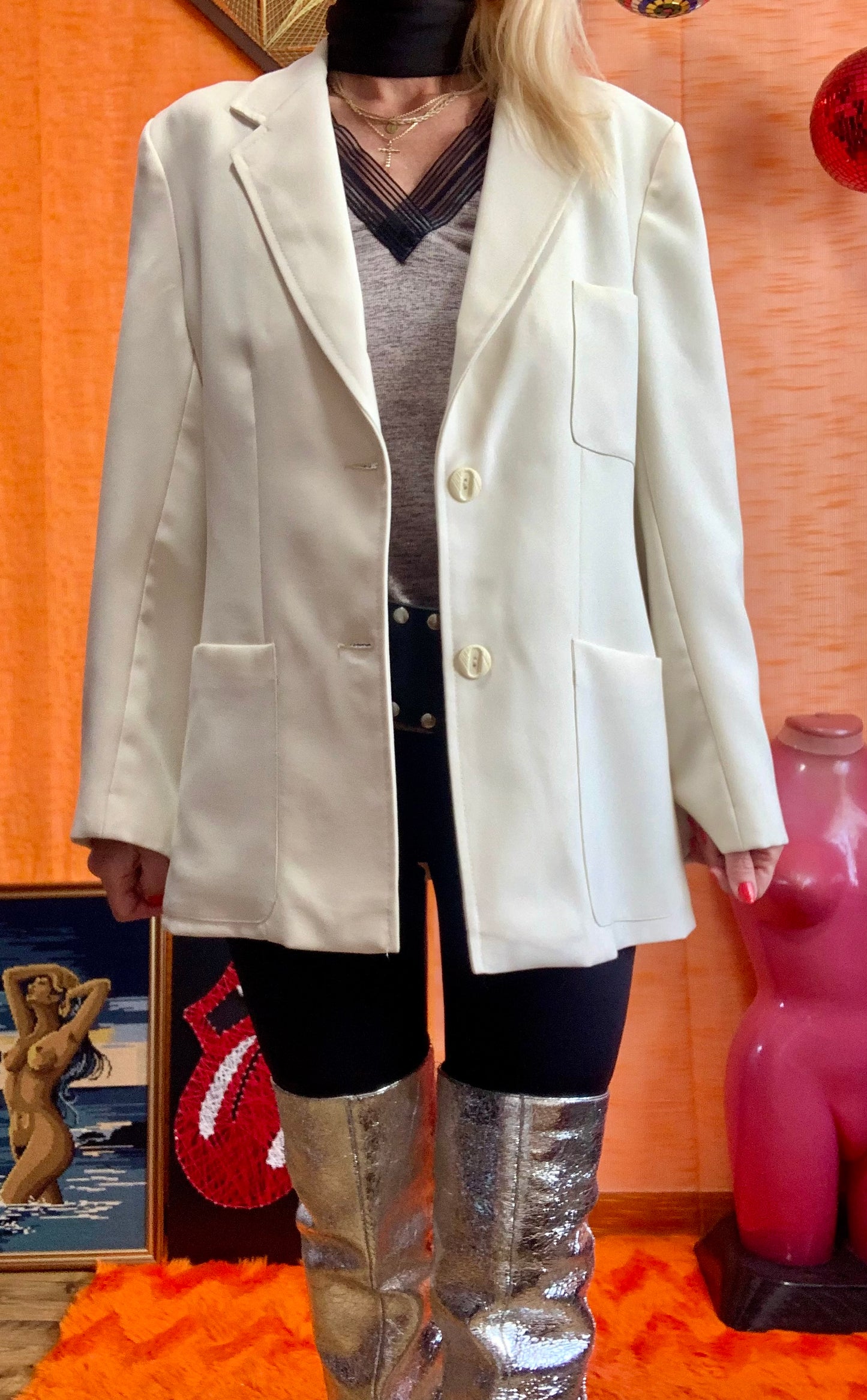 Veste Blazer Élégance 1970 Vintage France Creation Paris