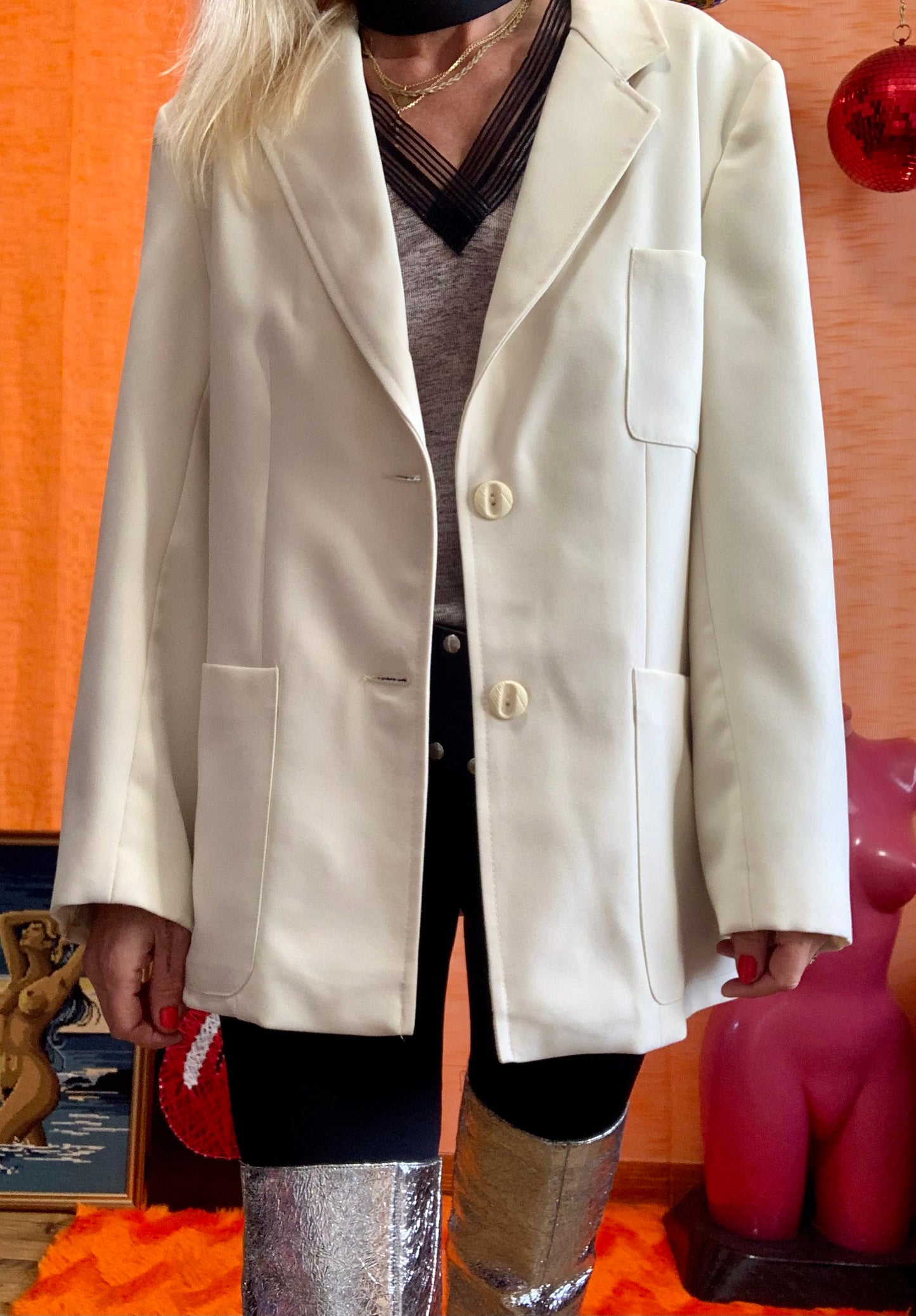 Veste Blazer Élégance 1970 Vintage France Creation Paris