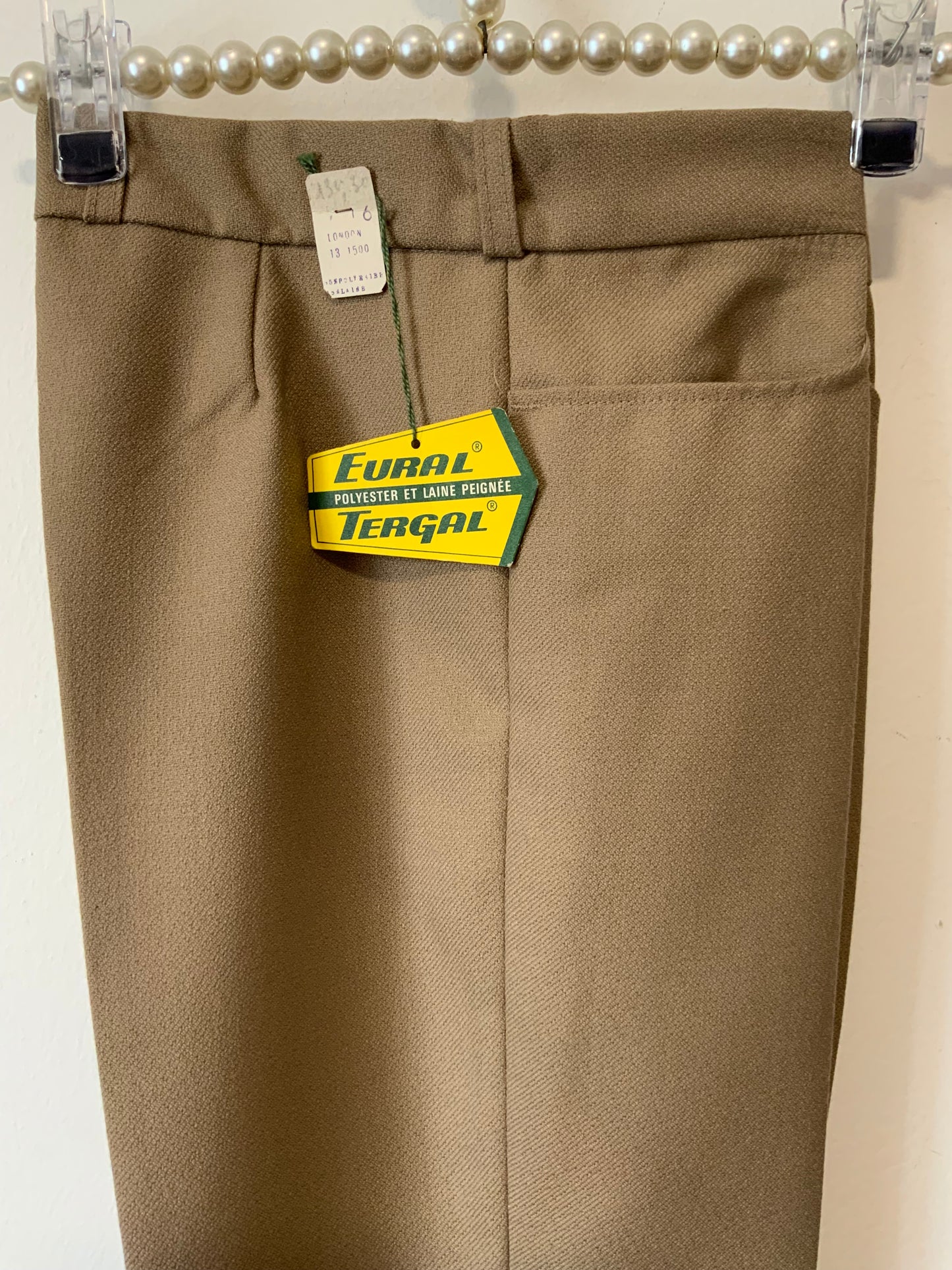 Pantalon pattes d’éléphant Vintage France Tergal Deadstock
