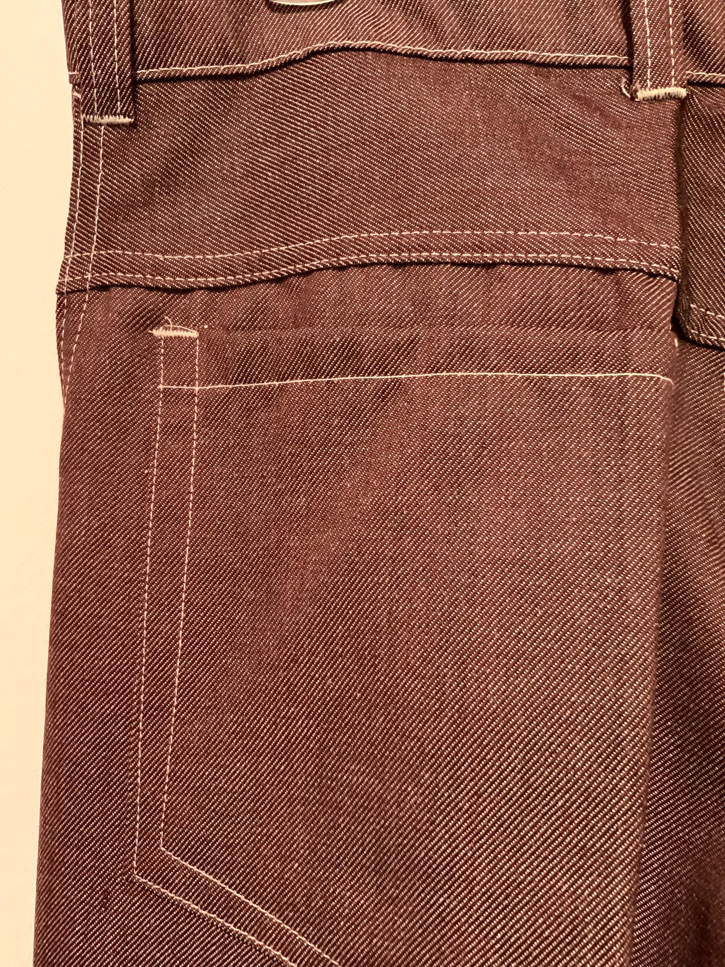 Pantalon Pattes d’éléphant Flare Vintage Kidur Deadstock 1975 Tergal France