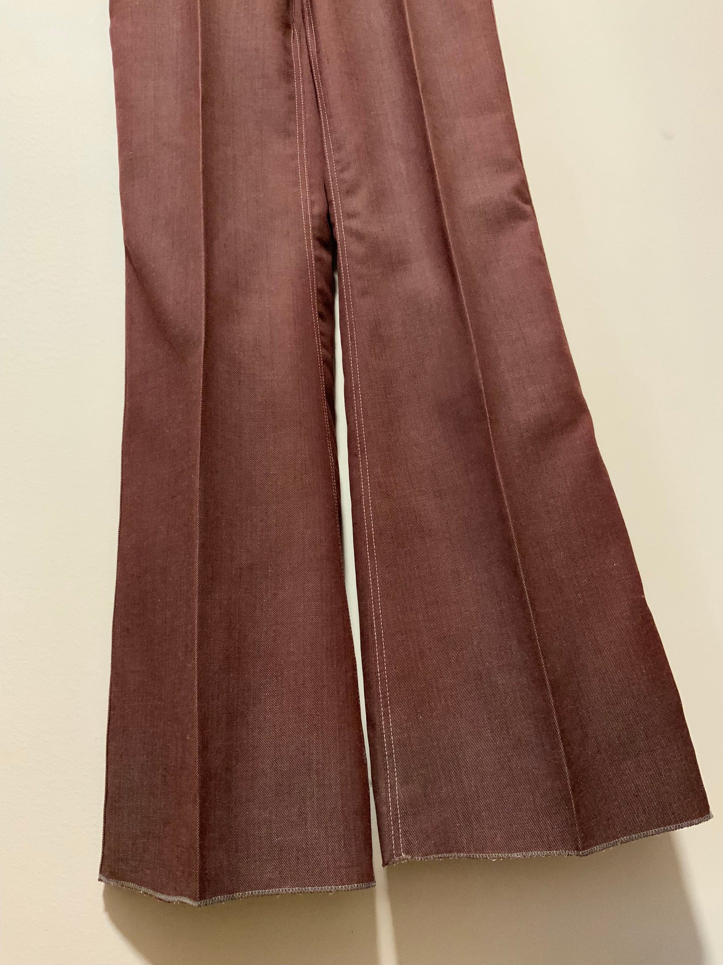 Pantalon Pattes d’éléphant Flare Vintage Kidur Deadstock 1975 Tergal France
