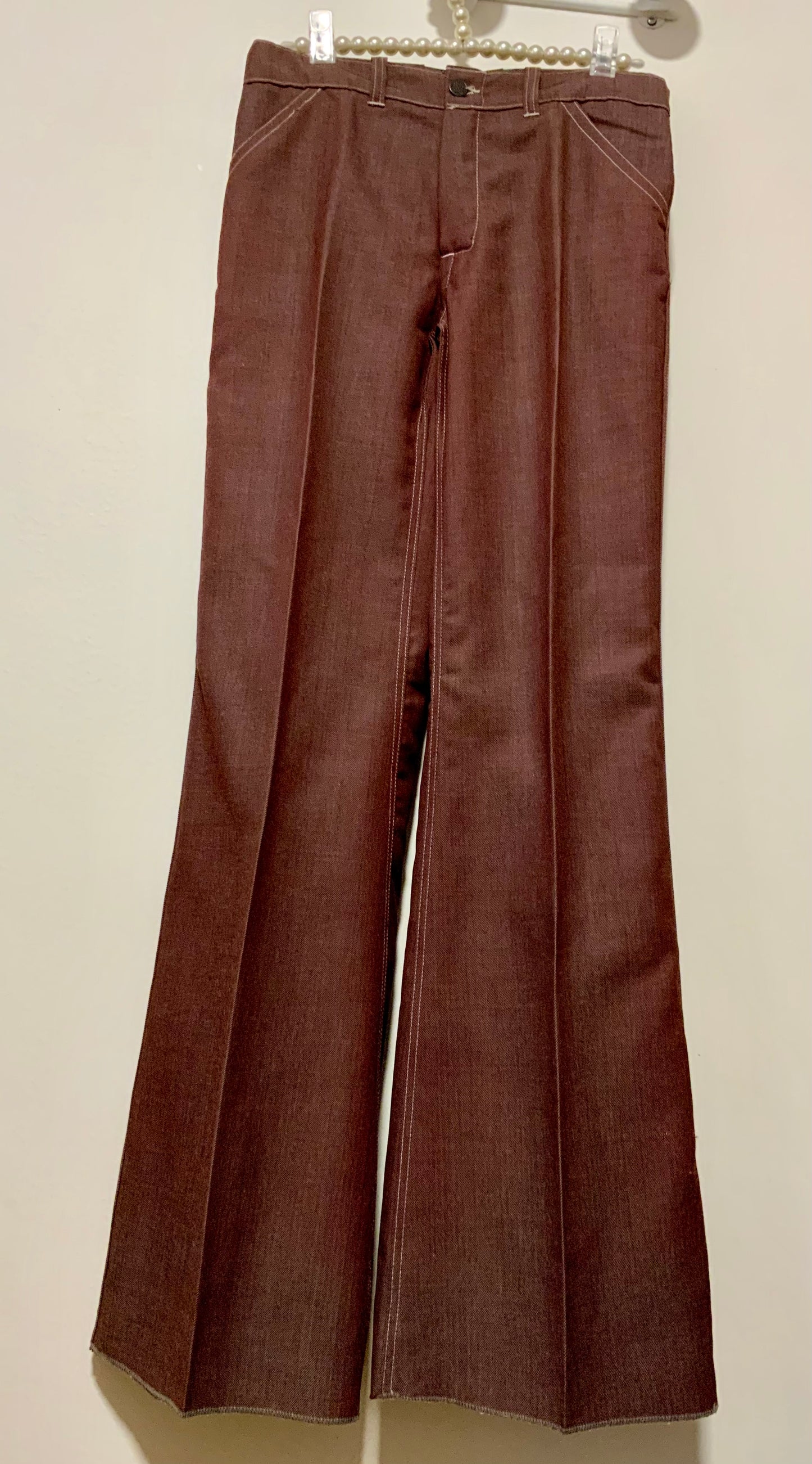 Pantalon Pattes d’éléphant Flare Vintage Kidur Deadstock 1975 Tergal France