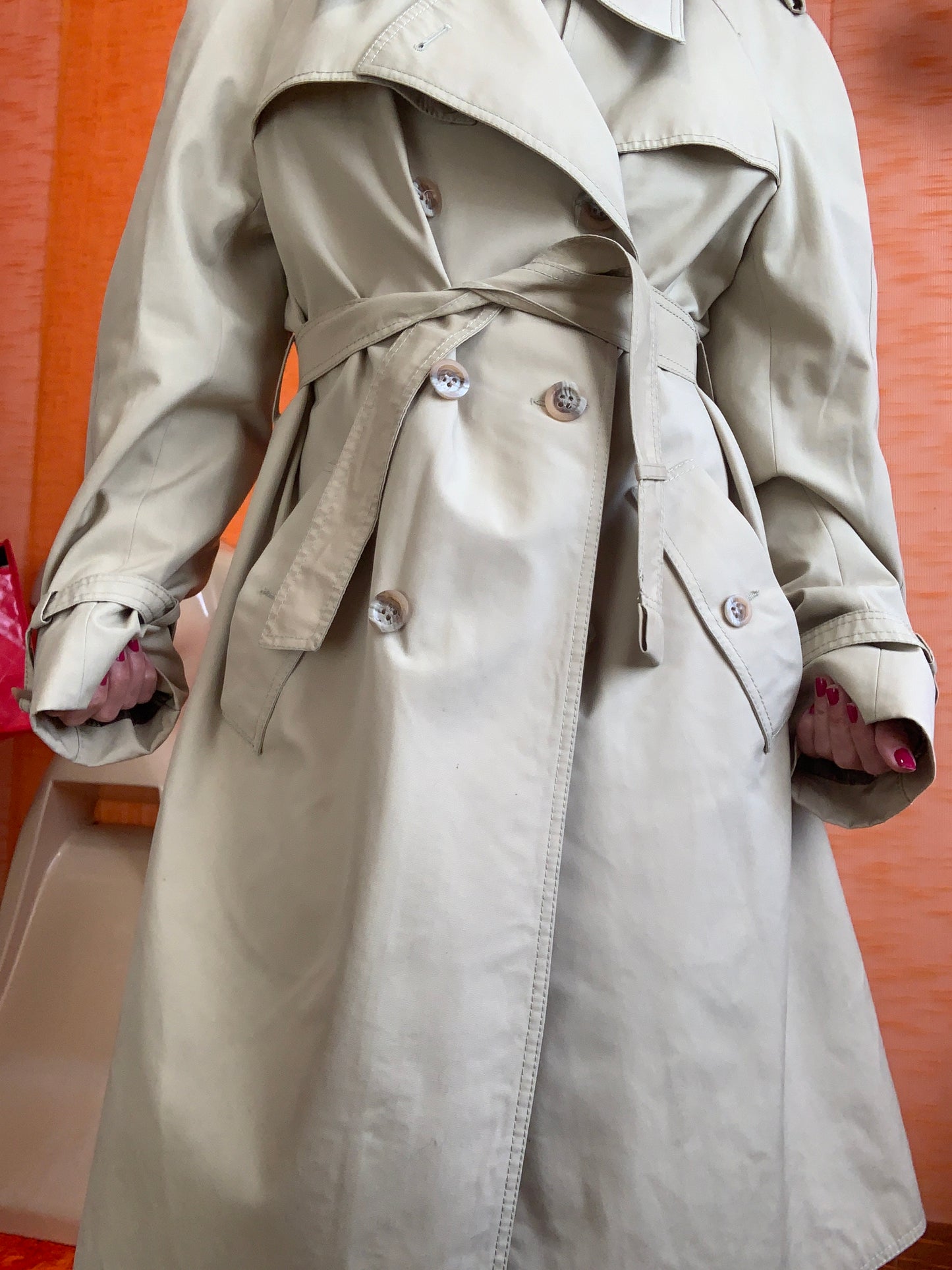 Très beau Trench Made in Belgium Tissu Tergal Rainsafe Imperméable