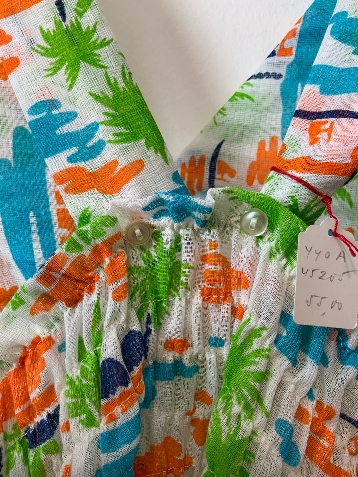 Robe Sexy A fleurs Été Vintage Dos Nu Bretelles 1970 Deadstock