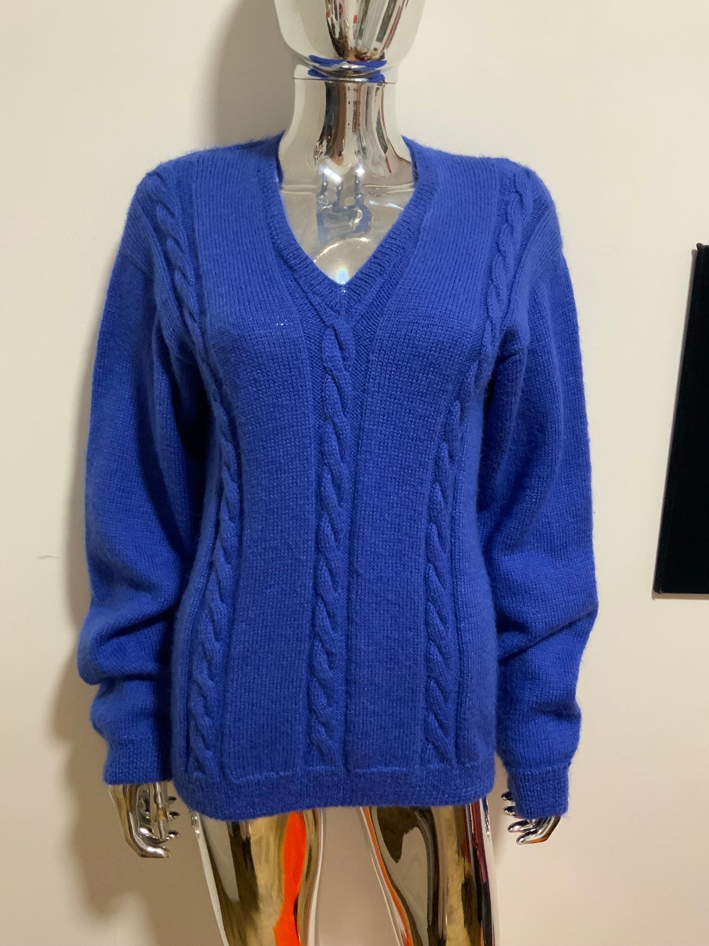Pull Laine à torsades Tricoté main Façon Pull Irlandais Vintage