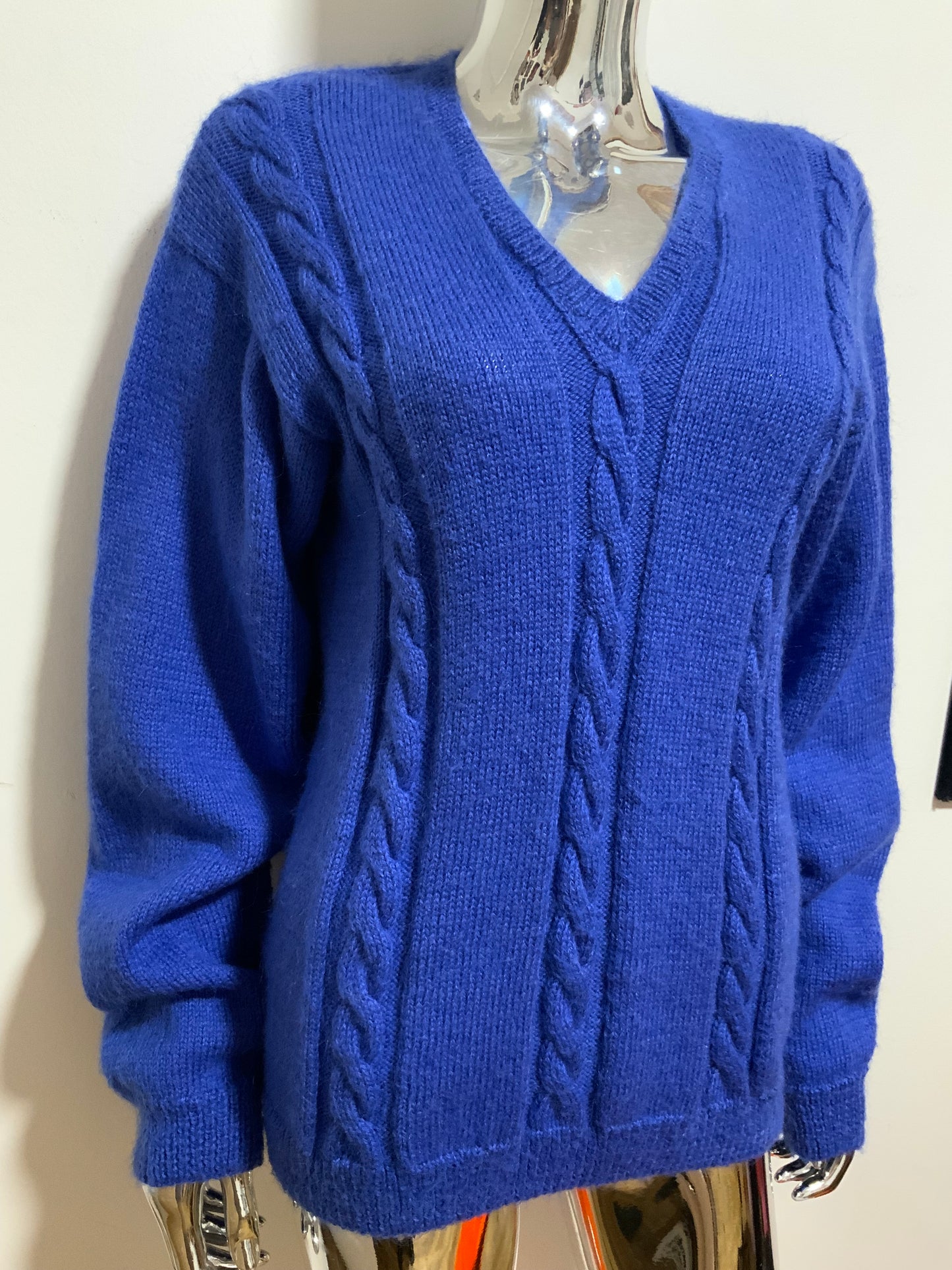 Pull Laine à torsades Tricoté main Façon Pull Irlandais Vintage