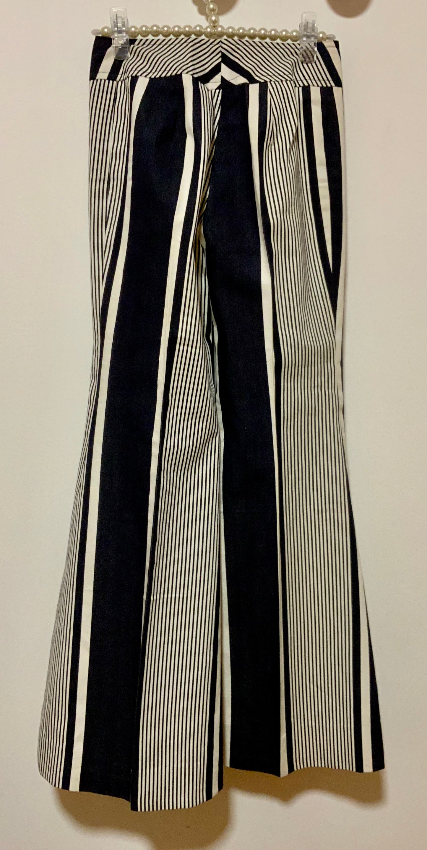 Incroyable Pantalon Pattes d’éléphant à rayures Vintage Paris 1970 Librati Création