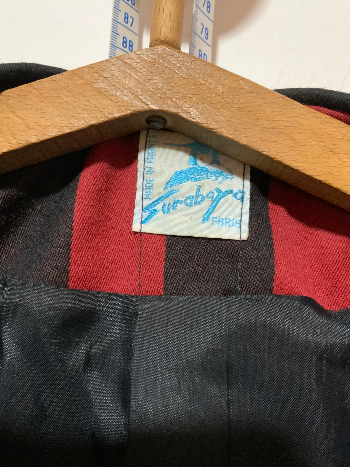 Veste Capuche à rayures Pur Blazer Vintage 1980 Epaulettes-