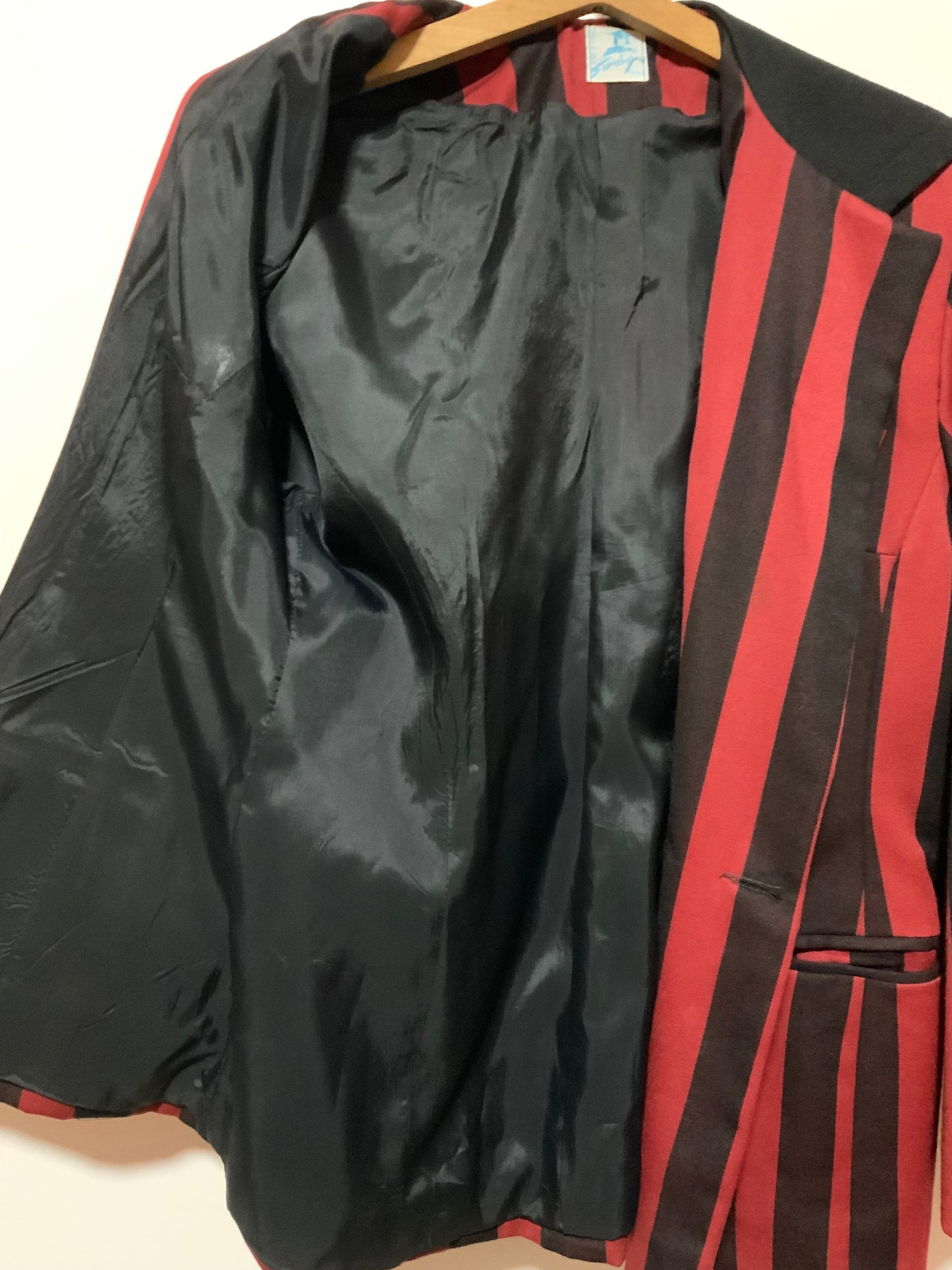 Veste Capuche à rayures Pur Blazer Vintage 1980 Epaulettes-