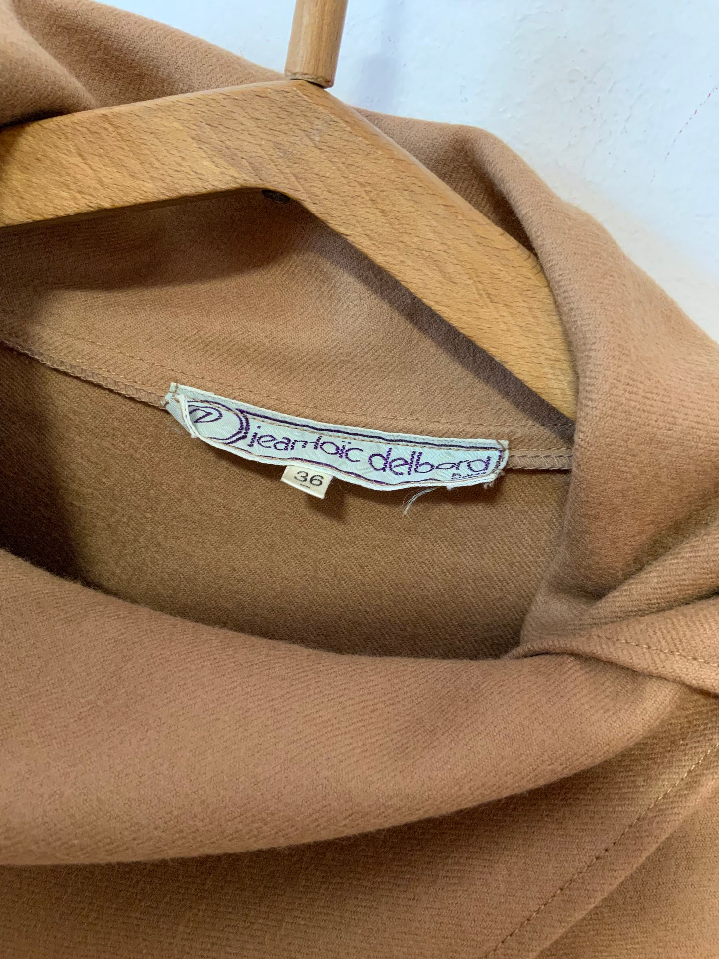 Veste courte Originale Vintage 1970 Pure Laine Peignée Delbord Paris création Seventies
