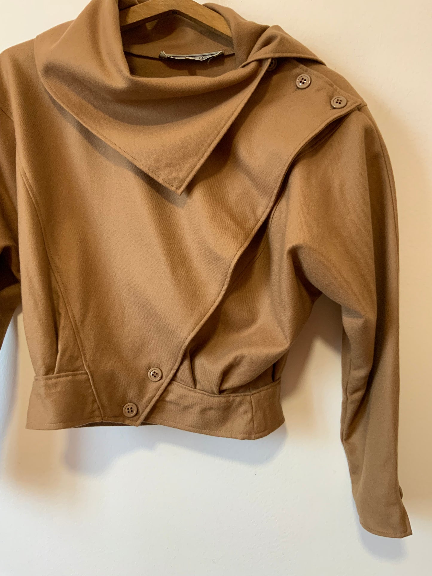Veste courte Originale Vintage 1970 Pure Laine Peignée Delbord Paris création Seventies