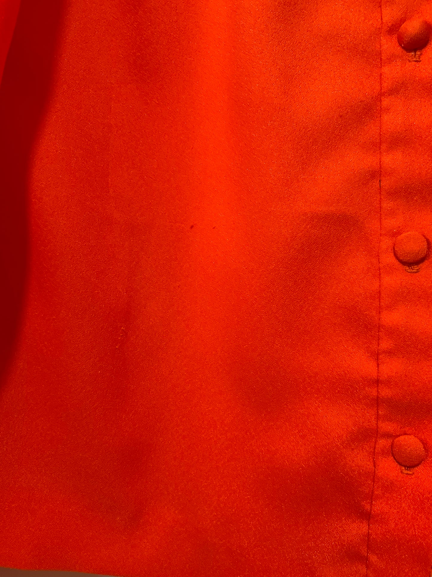 Chemisier Orange à Frous Frous Création Fait Main Vintage 1970/80