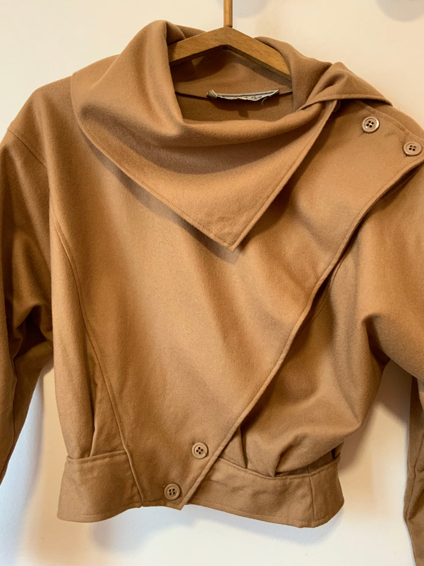 Veste courte Originale Vintage 1970 Pure Laine Peignée Delbord Paris création Seventies