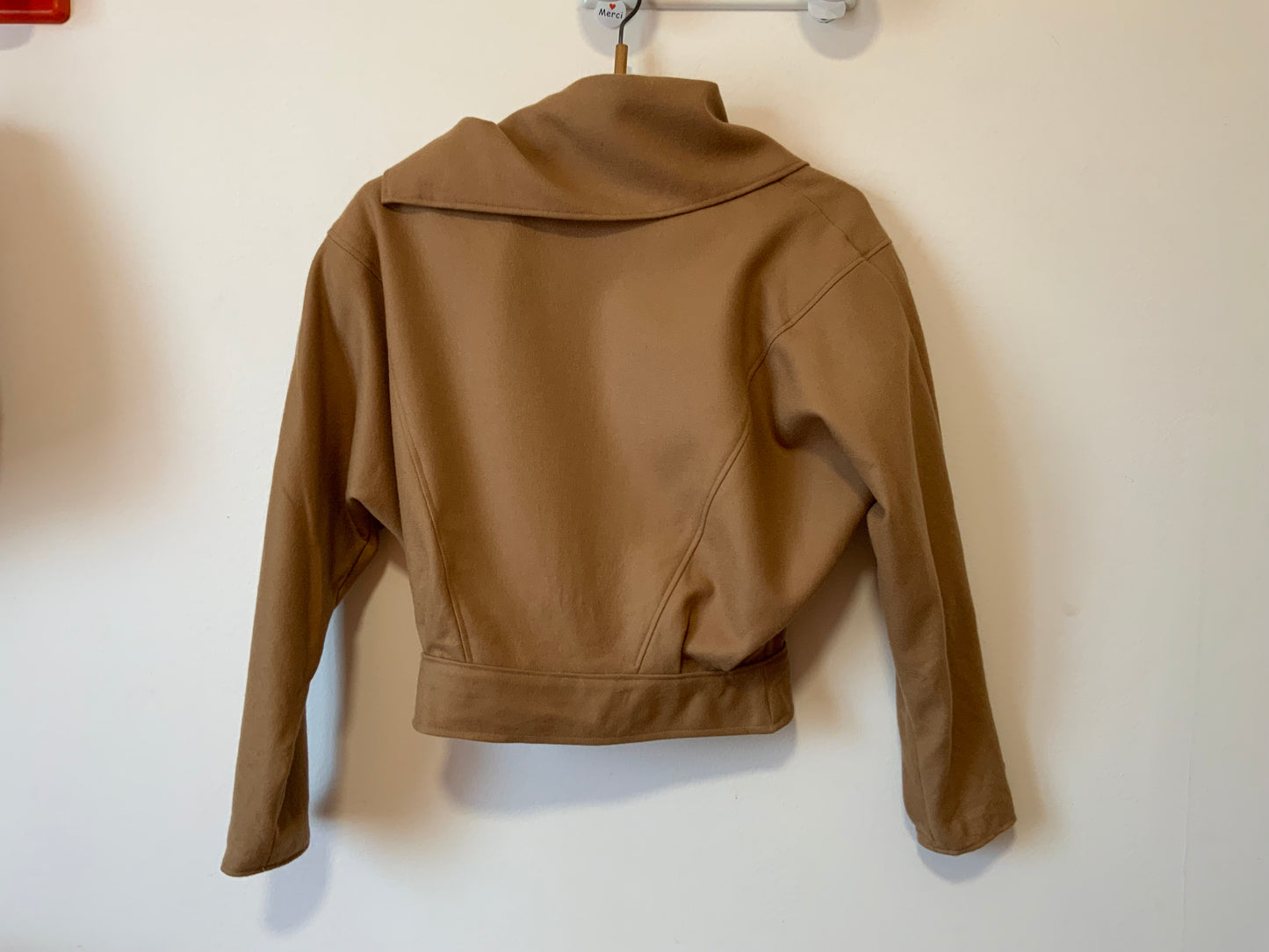 Veste courte Originale Vintage 1970 Pure Laine Peignée Delbord Paris création Seventies