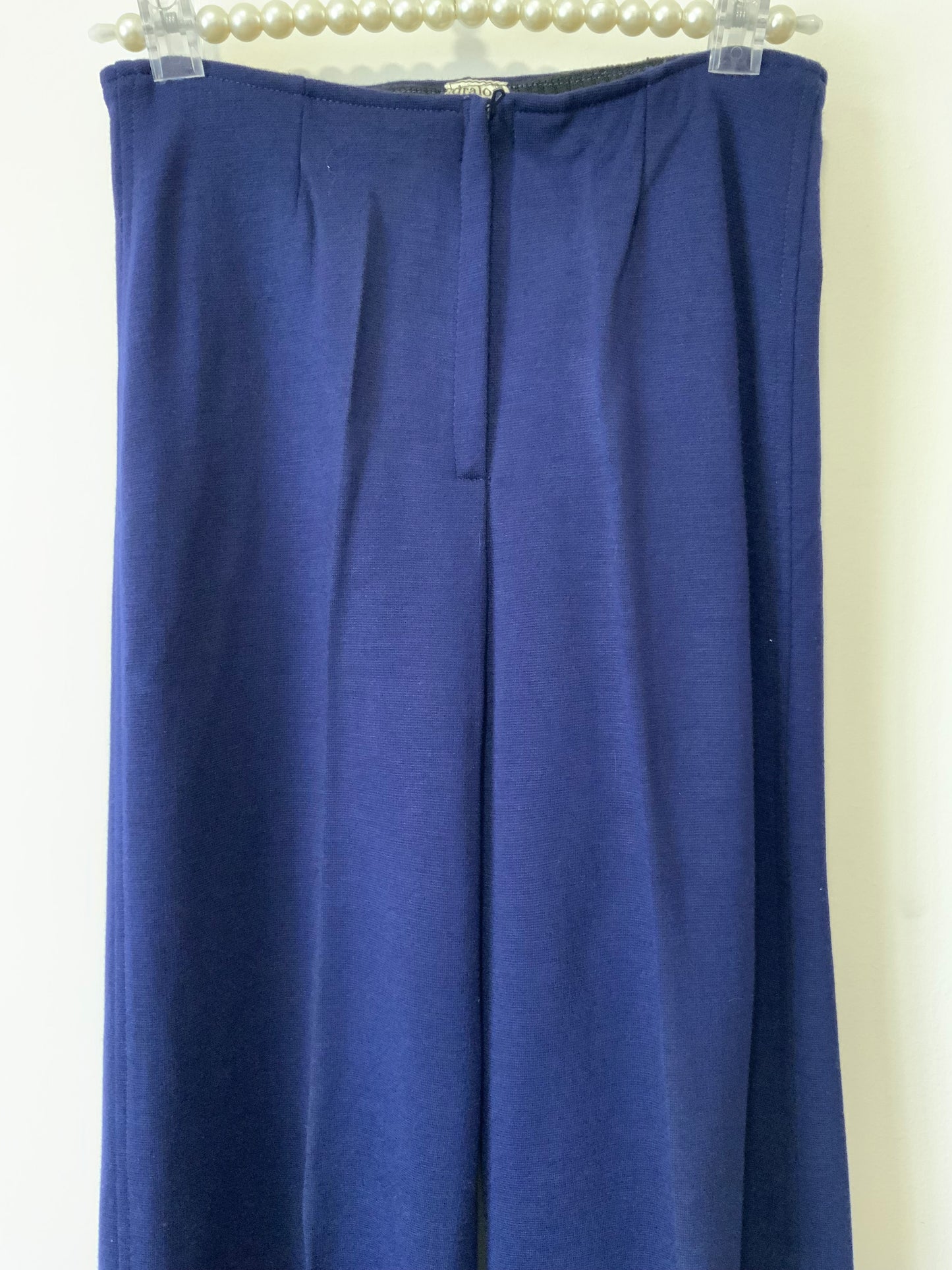 Pantalon Flare Pattes d’éléphant Vintage 1970 en Dralon Deadstock