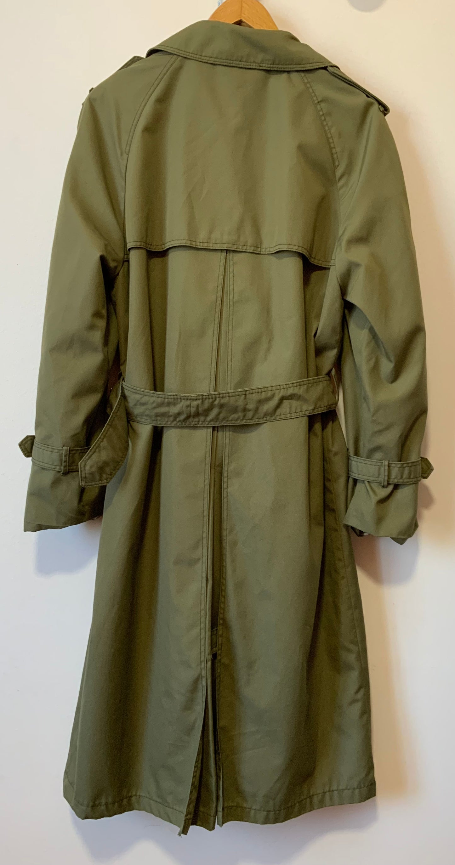 Très beau trench Kaki et Ecossais Vintage Élégance 1980