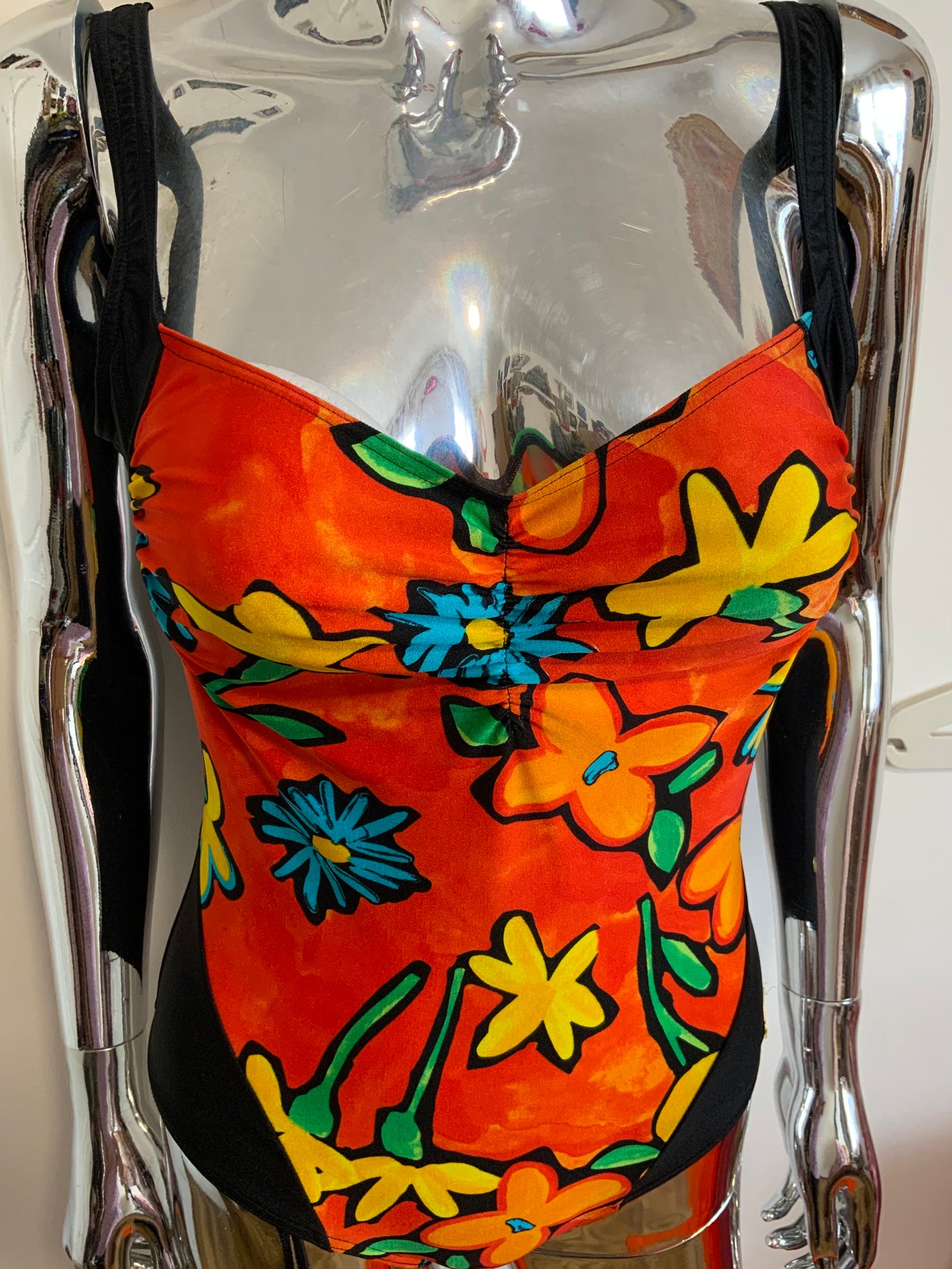 Maillot de bain 1 pièce à fleurs Vintage 1990
