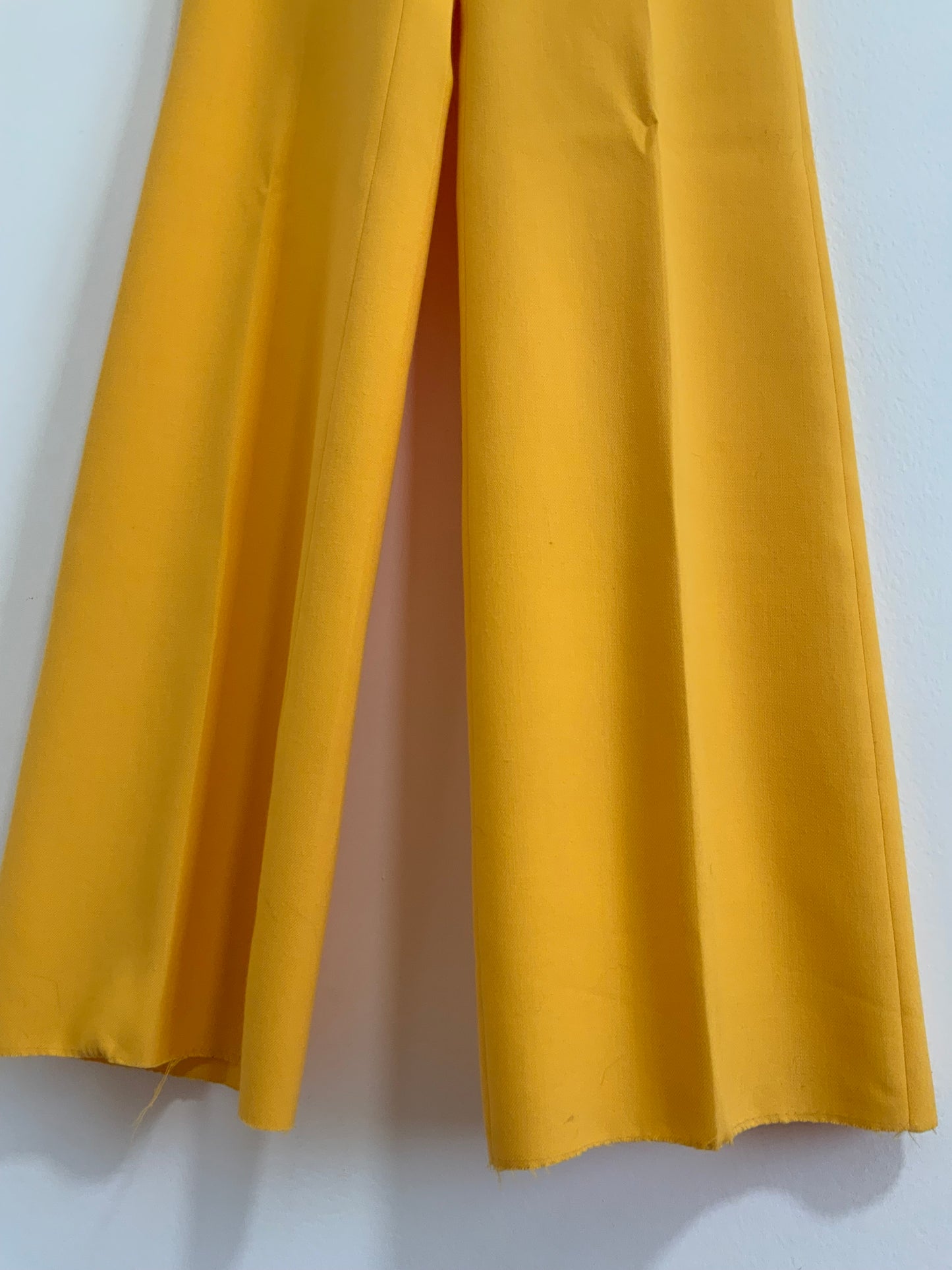 Sublime Pantalon Flare pattes d’éléphant Jaune Deadstock Tergal 1970