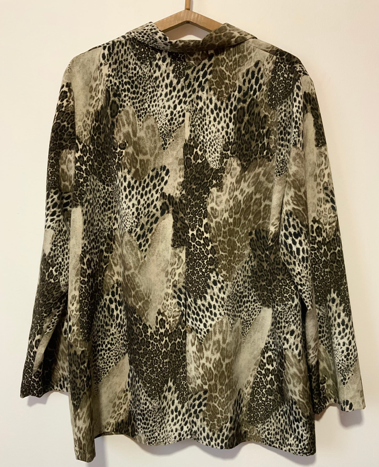 Chemisier Leopard Vintage Made in France Ouverture Dos