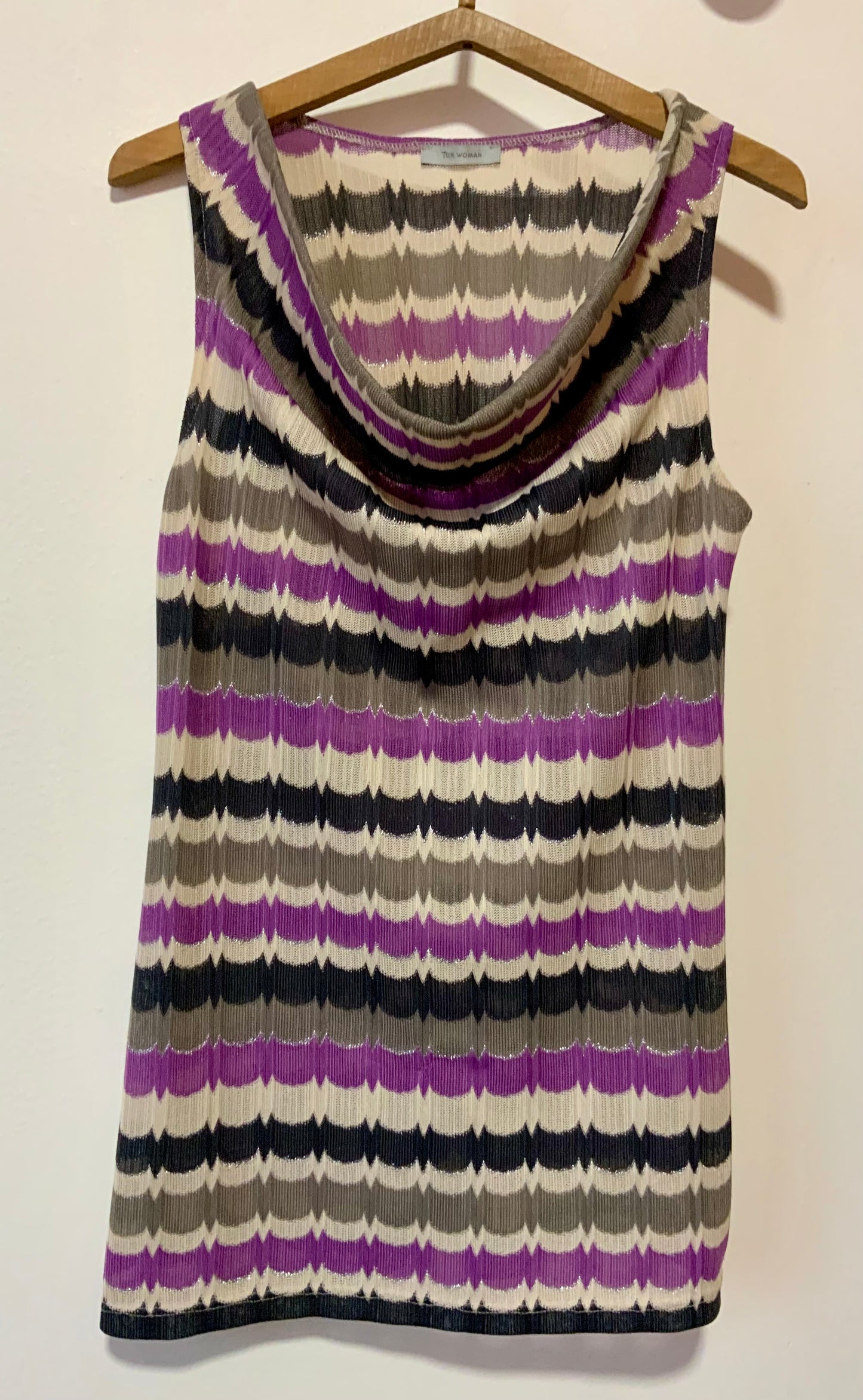 Tunique Robe à rayures Vintage 2000’ Façon Rétro Zig Zag