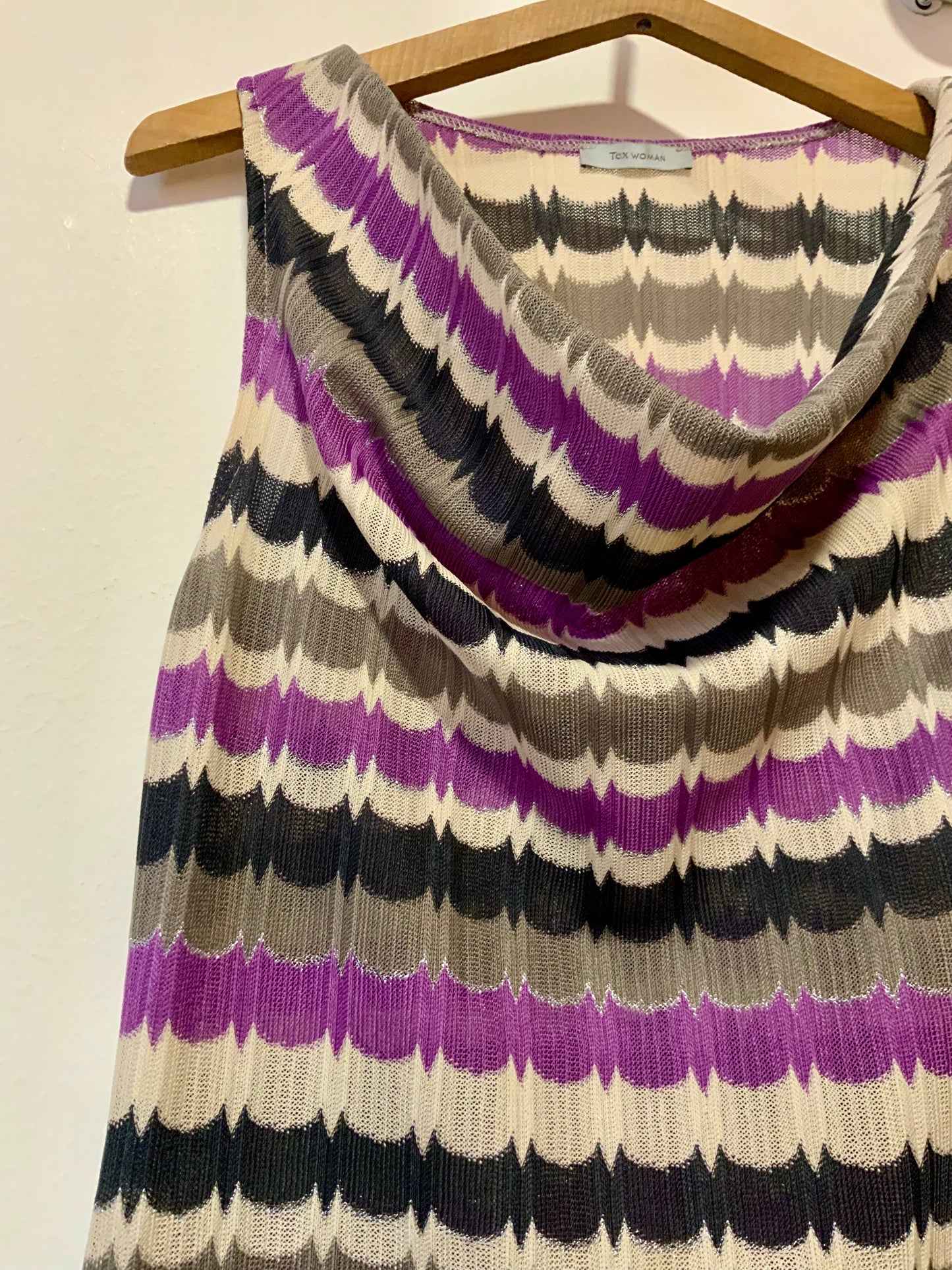 Tunique Robe à rayures Vintage 2000’ Façon Rétro Zig Zag