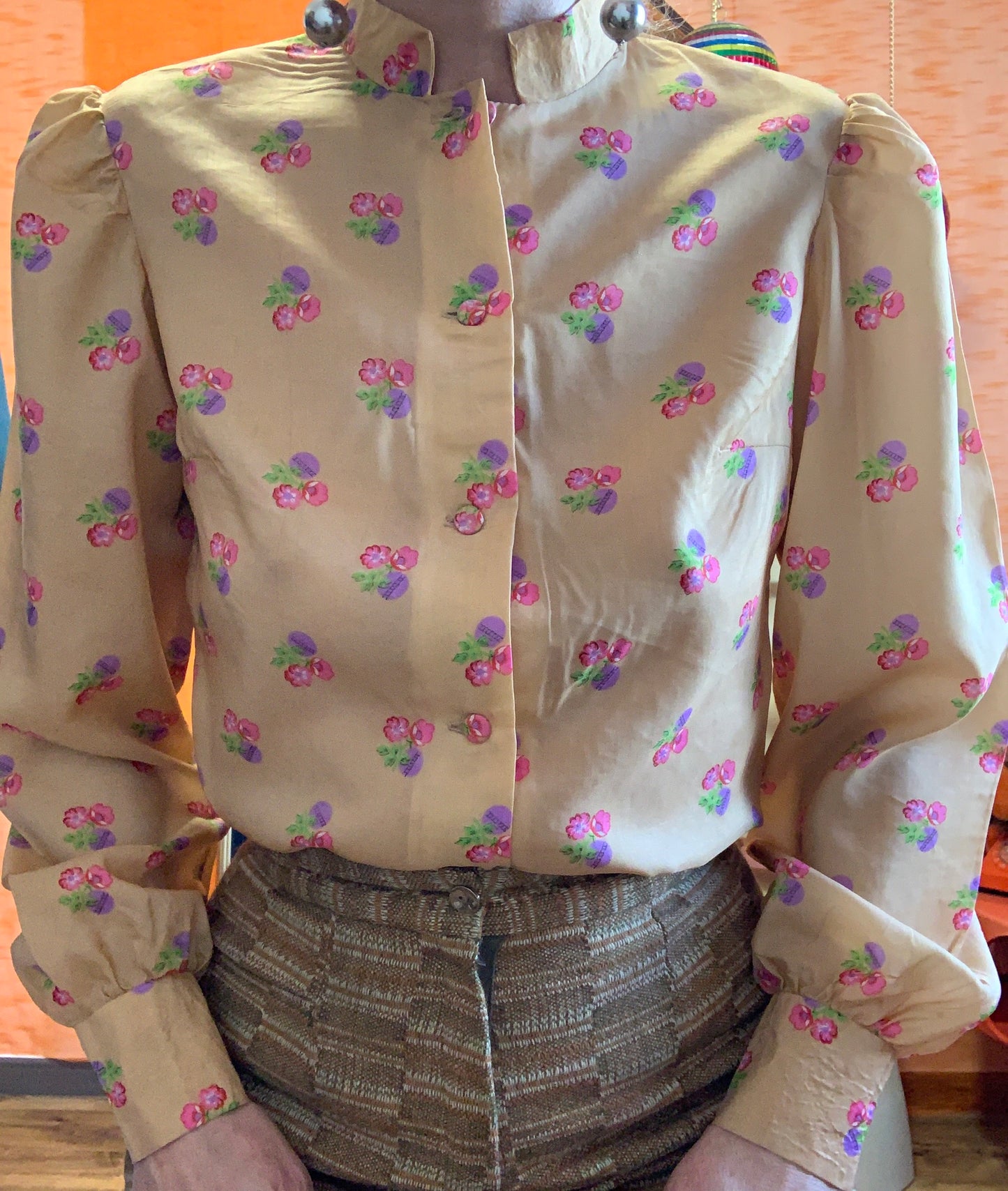 Chemisier à Fleurs Beauté Vintage Faite Main Création Fantastique