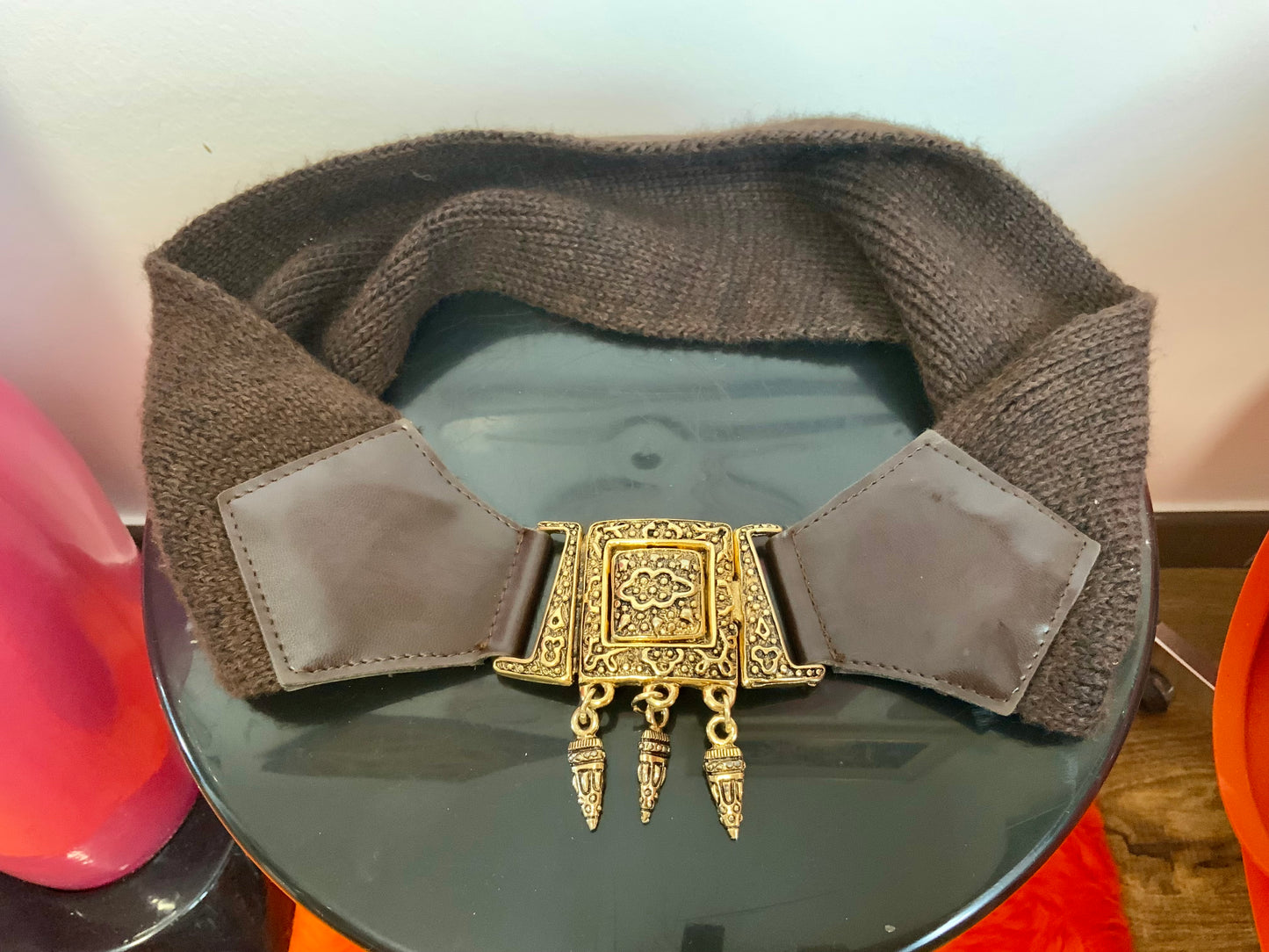 Ceinture Métal et Laine Original Vintage 1990
