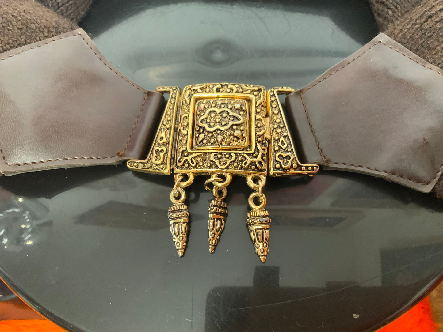 Ceinture Métal et Laine Original Vintage 1990