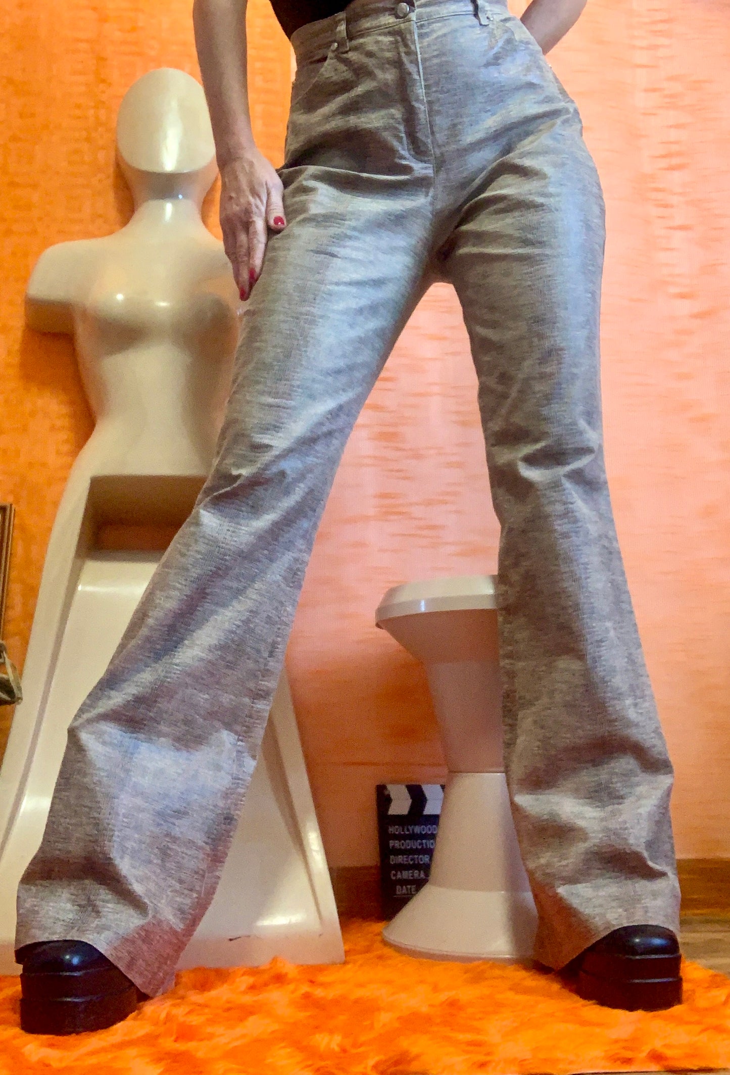 Superbe Pantalon Flare Escada Python Vintage Tendance Très stylé !