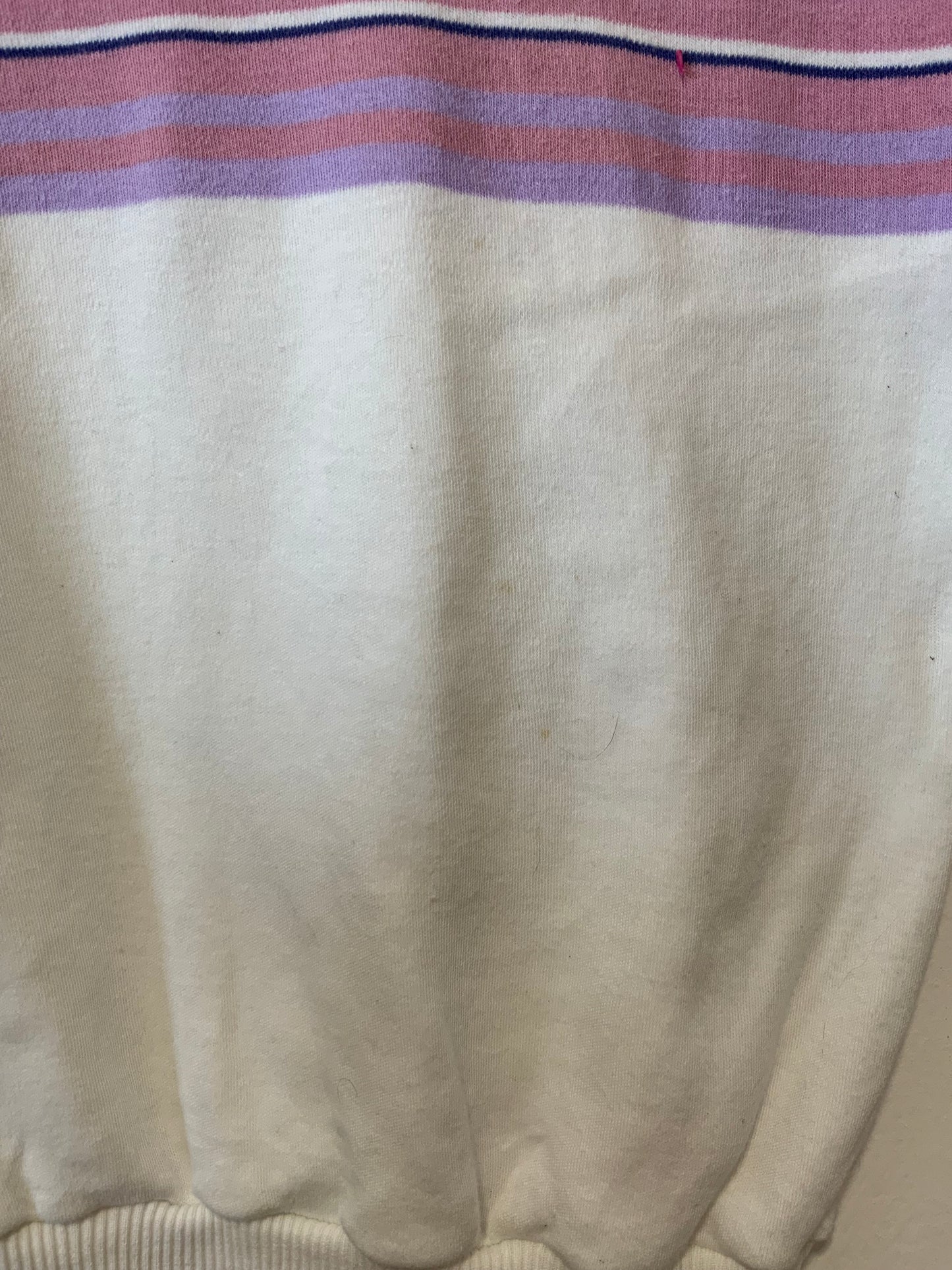 Top Tricot 100% Coton Lacet Epaules Vintage France 1980