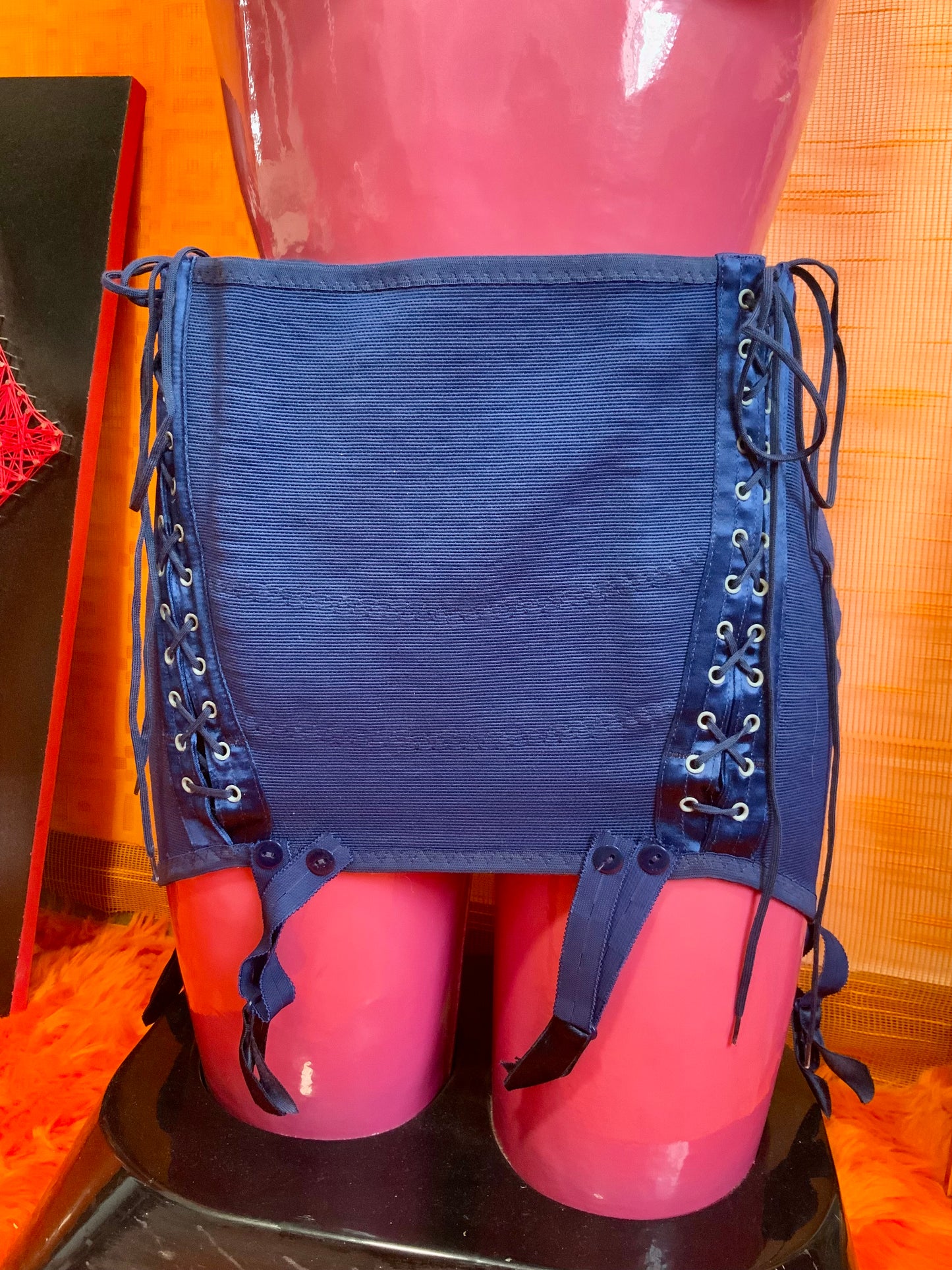 Gaine Jarretelles à Lacets Vintage 1970 Original Haut de Gamme Lingerie