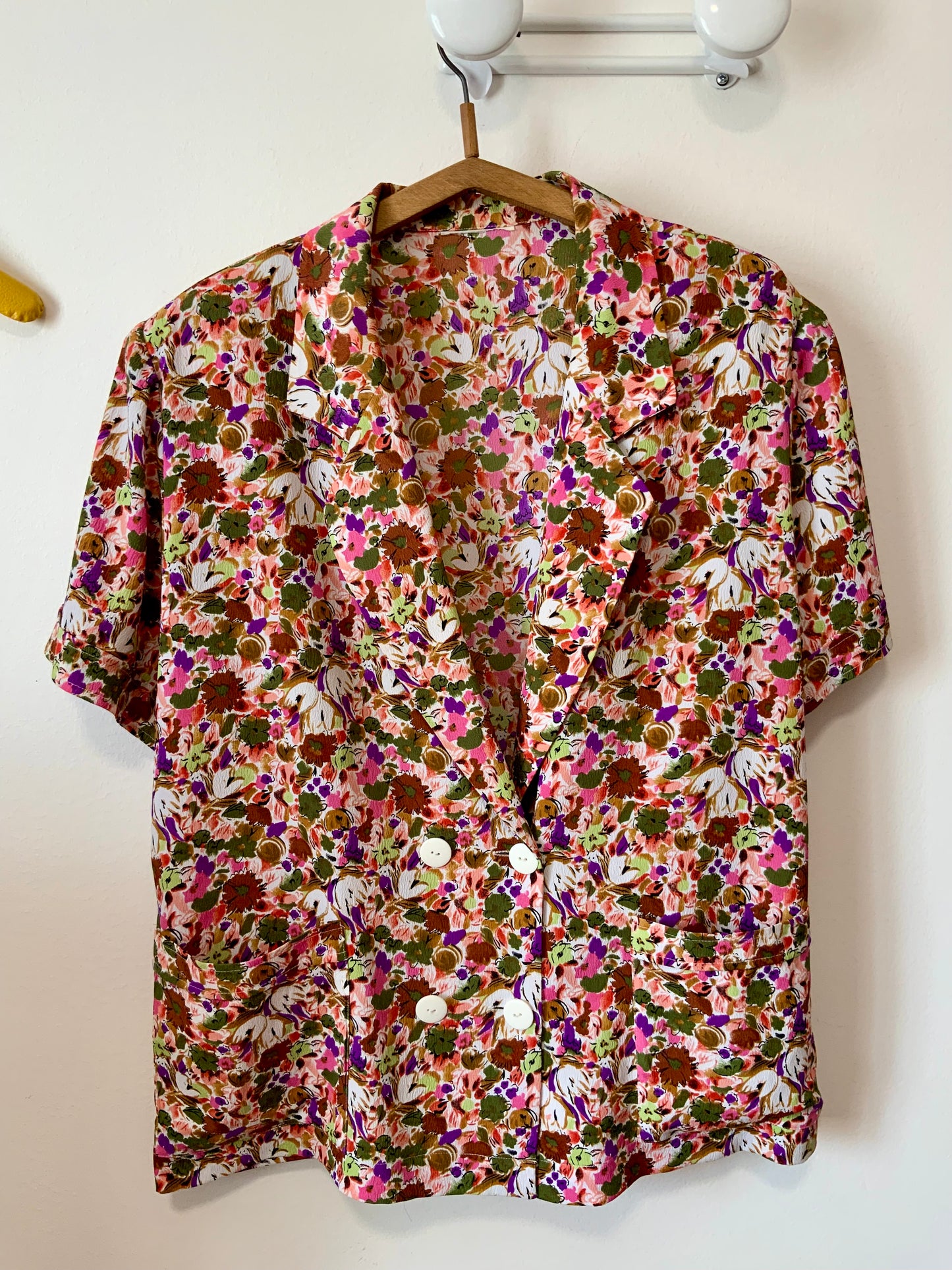 Veste Été Originale Vintage 1980 Fleurs Chic