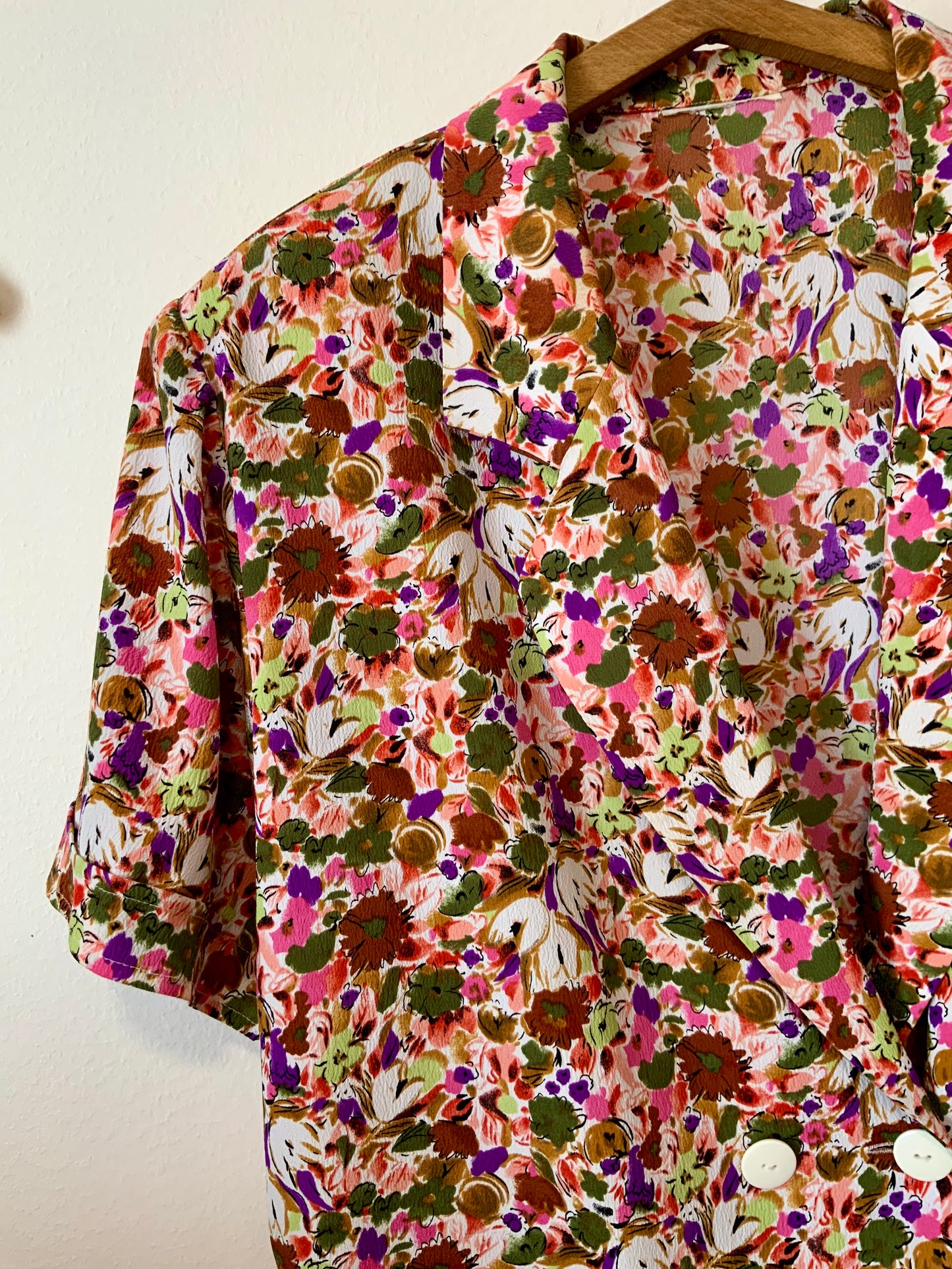 Veste Été Originale Vintage 1980 Fleurs Chic