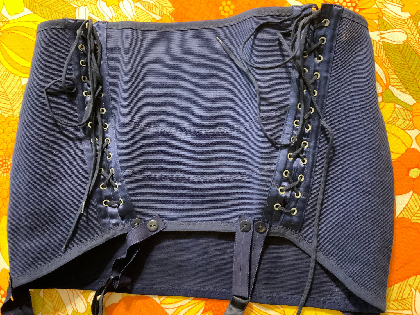 Gaine Jarretelles à Lacets Vintage 1970 Original Haut de Gamme Lingerie