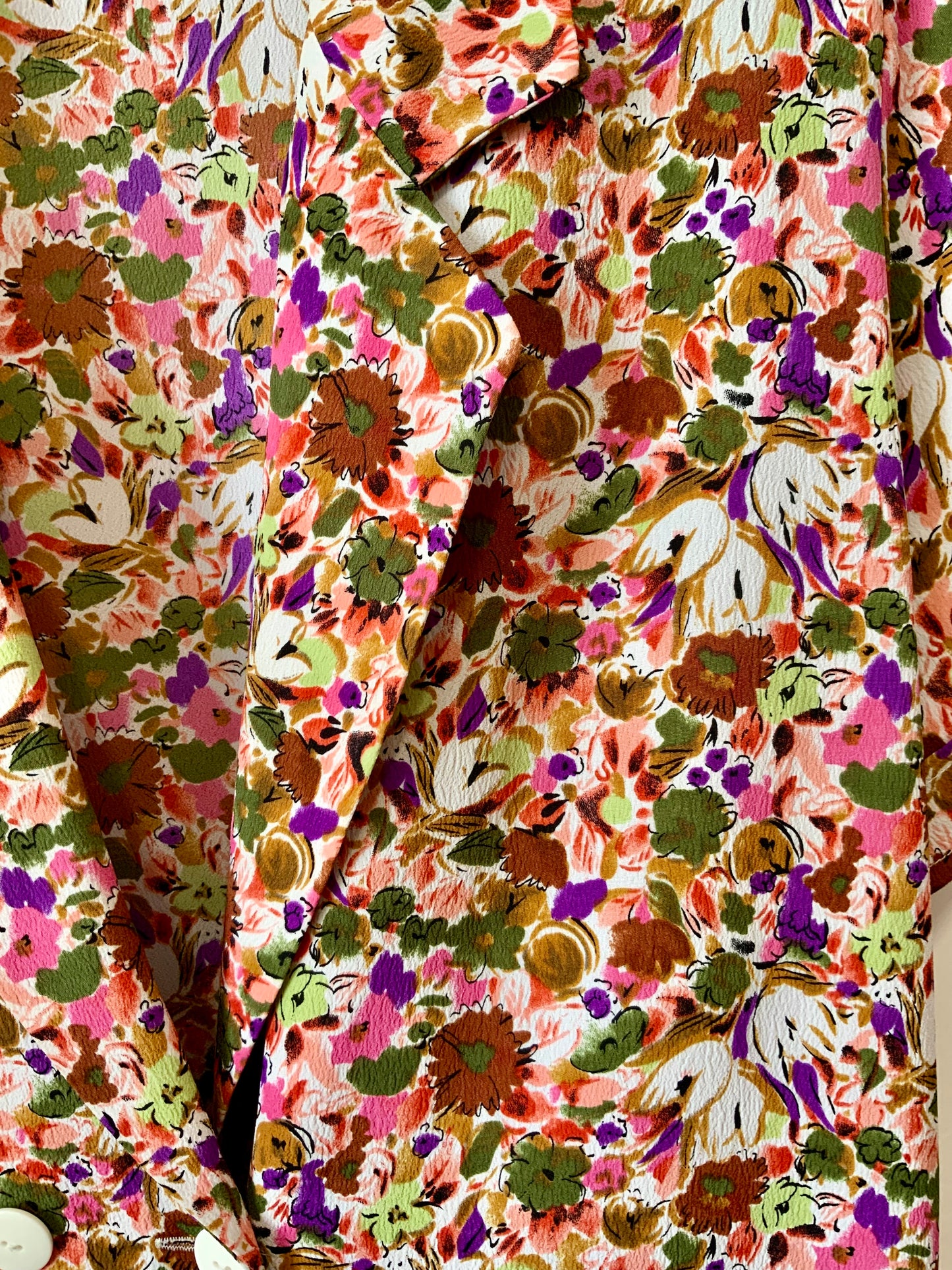 Veste Été Originale Vintage 1980 Fleurs Chic