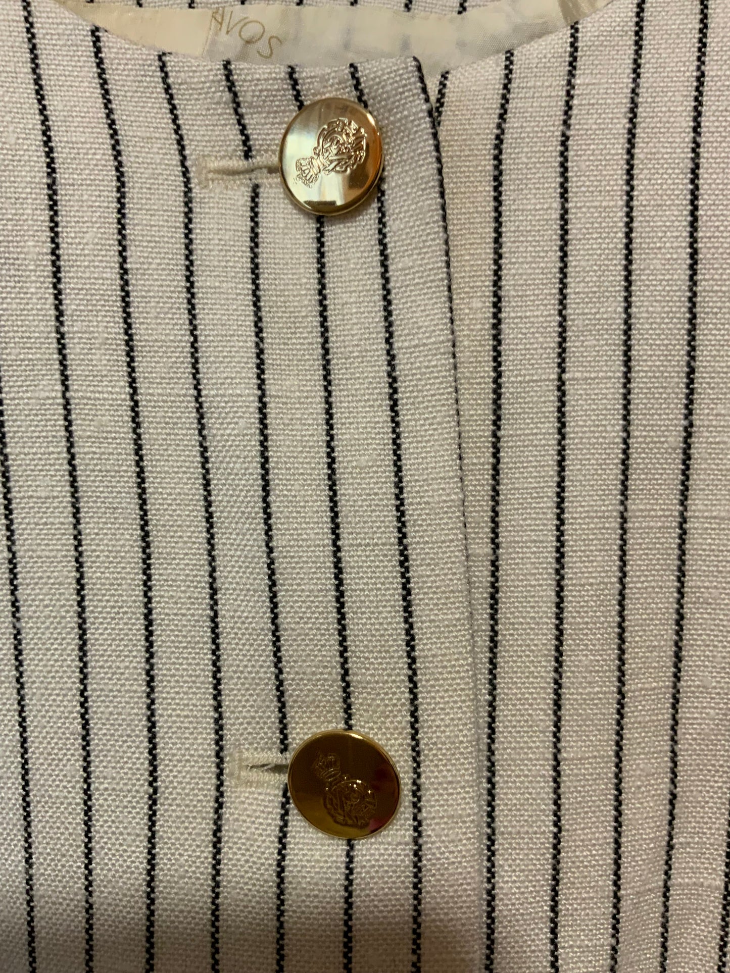 Superbe Veste courte volume à rayures 1980/90 Épaulettes