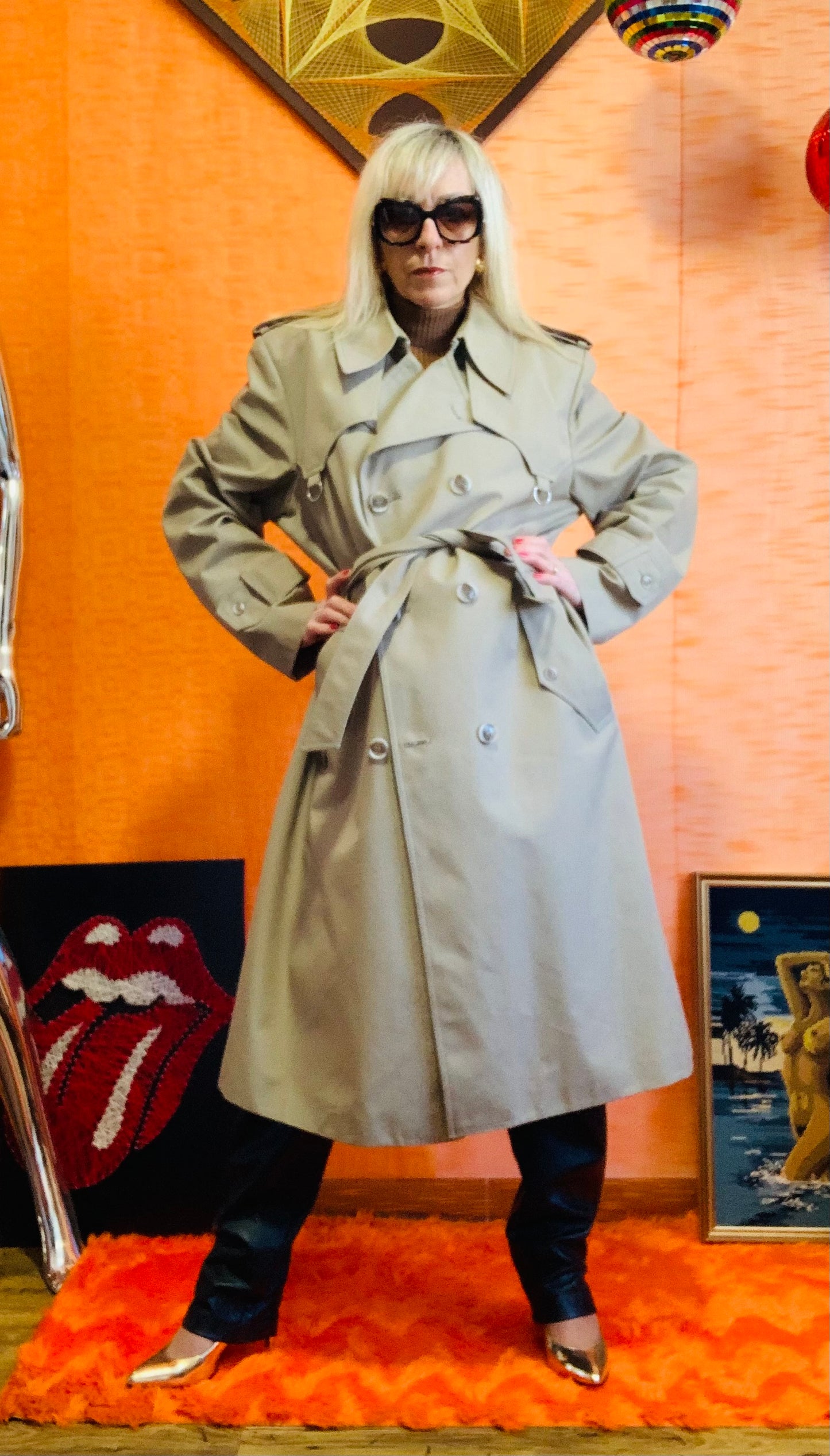Authentique Trench Coat Vintage Chic France RainCoat