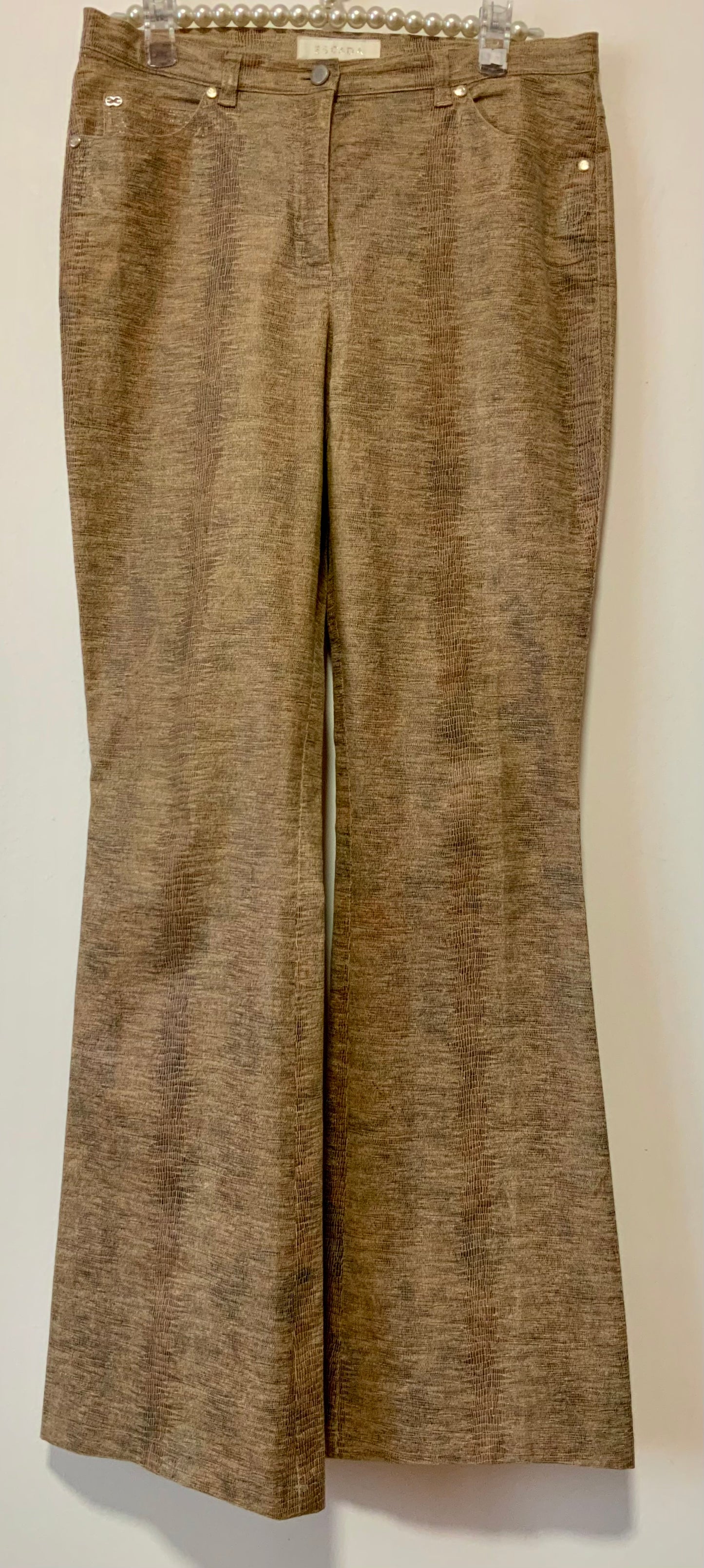 Superbe Pantalon Flare Escada Python Vintage Tendance Très stylé !